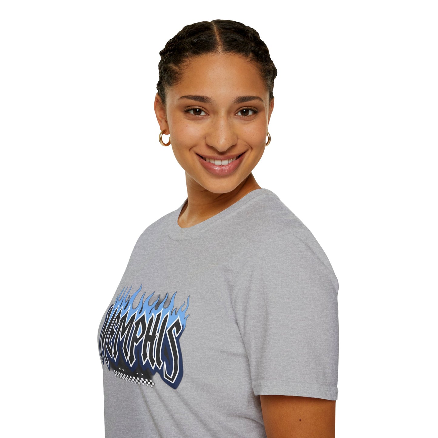 Memphis Flame Graphic T-Shirt, Unisex Tee, Casual Wear, Gift for Music Lovers, Summer Fashion, Graphic Design Shirt