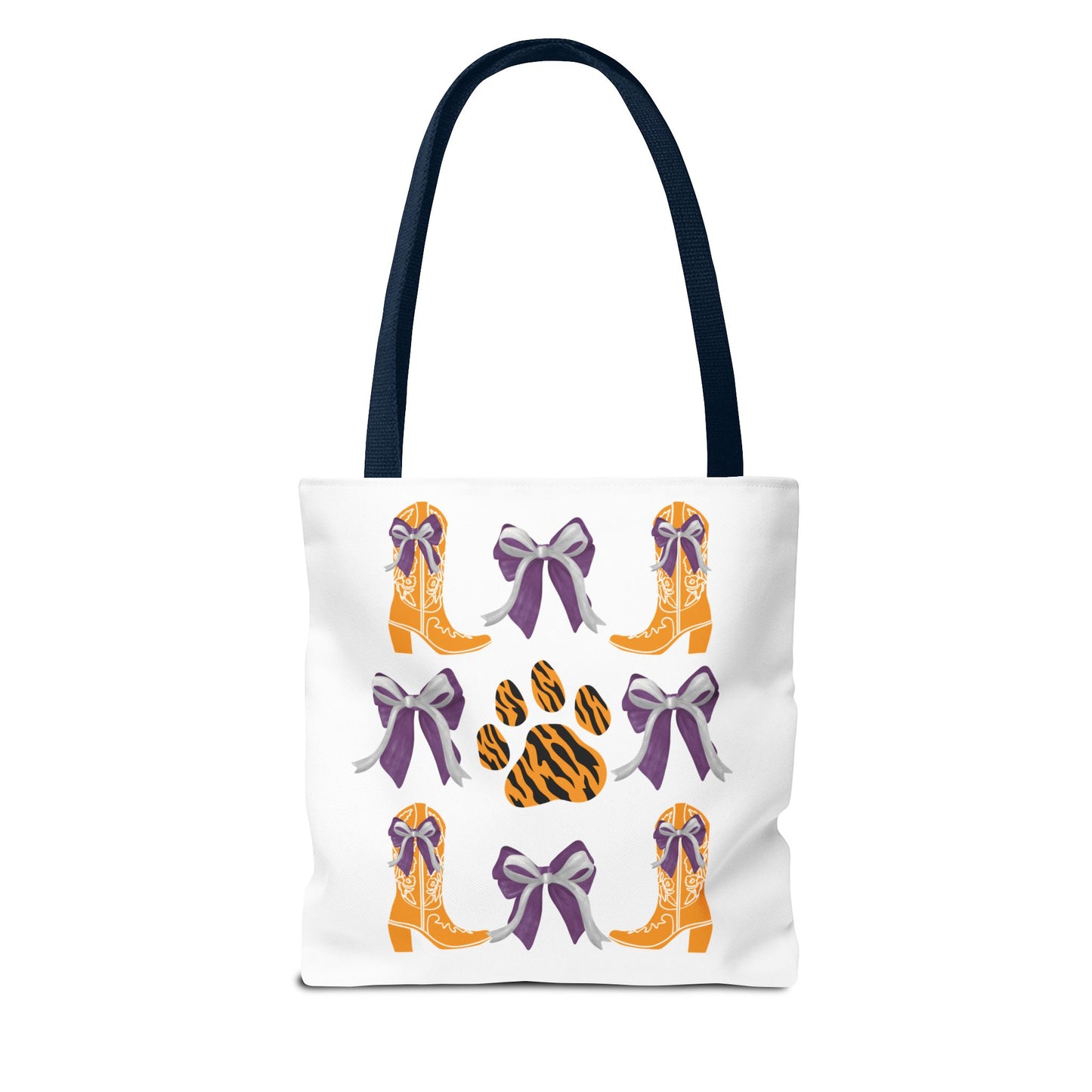 SC Clemson Coquette Bow Tiger Print Tote Bag, Go Tigers, SC Game Day, Clemson, SC, College Student Gift, Graduation Gift, SC Tigers Fan, Clemson Alumni