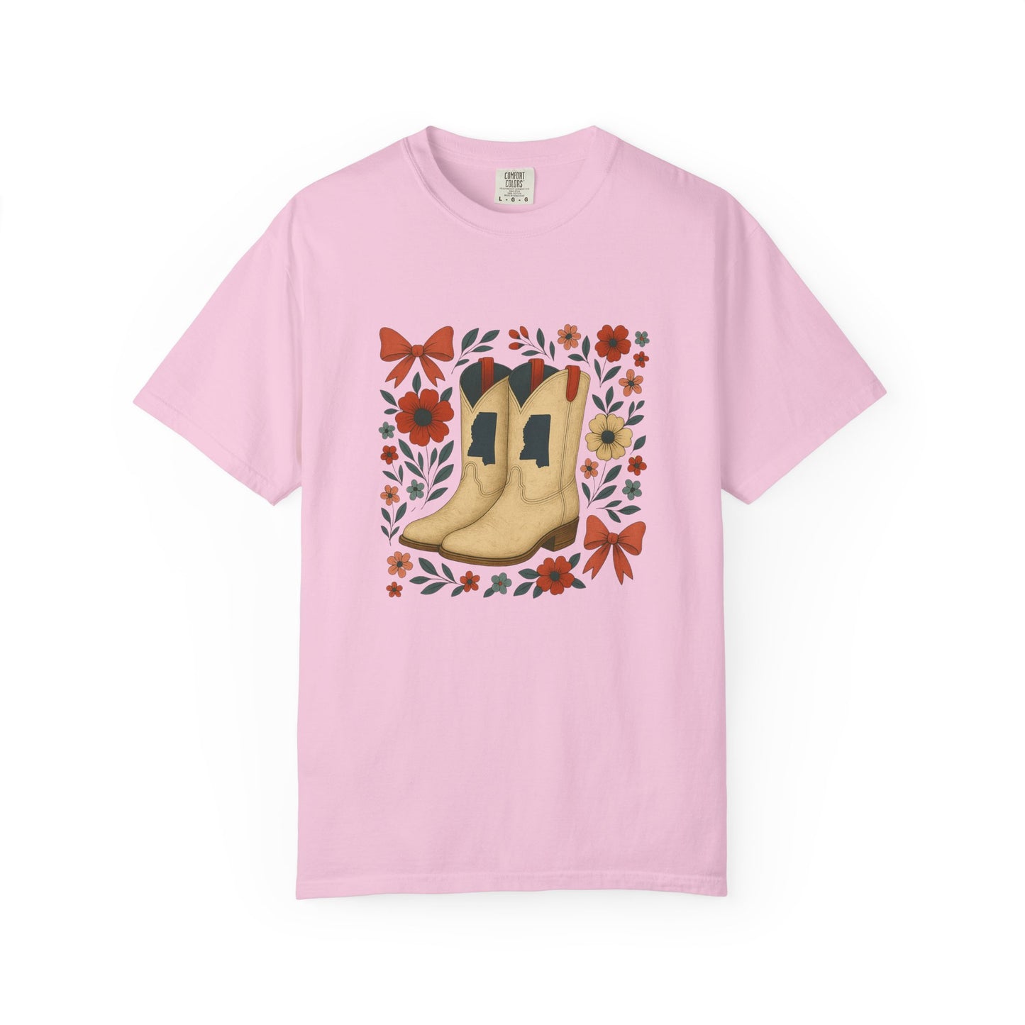 Mississippi Cowboy Boots T-Shirt - Ole Miss Rebels Fan