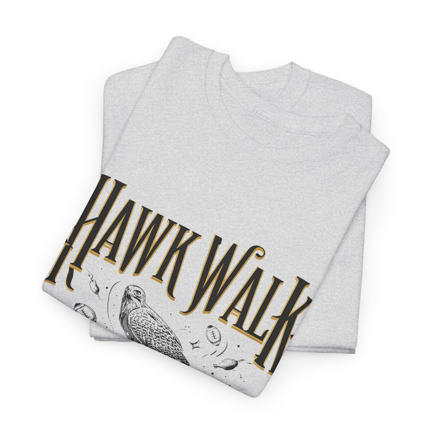 Hawk Walk Tailgate Tee, Unisex Cotton Shirt, Outdoor Event T-Shirt, Festival Wear, Bird Lover Gift, Sports Gathering Apparel