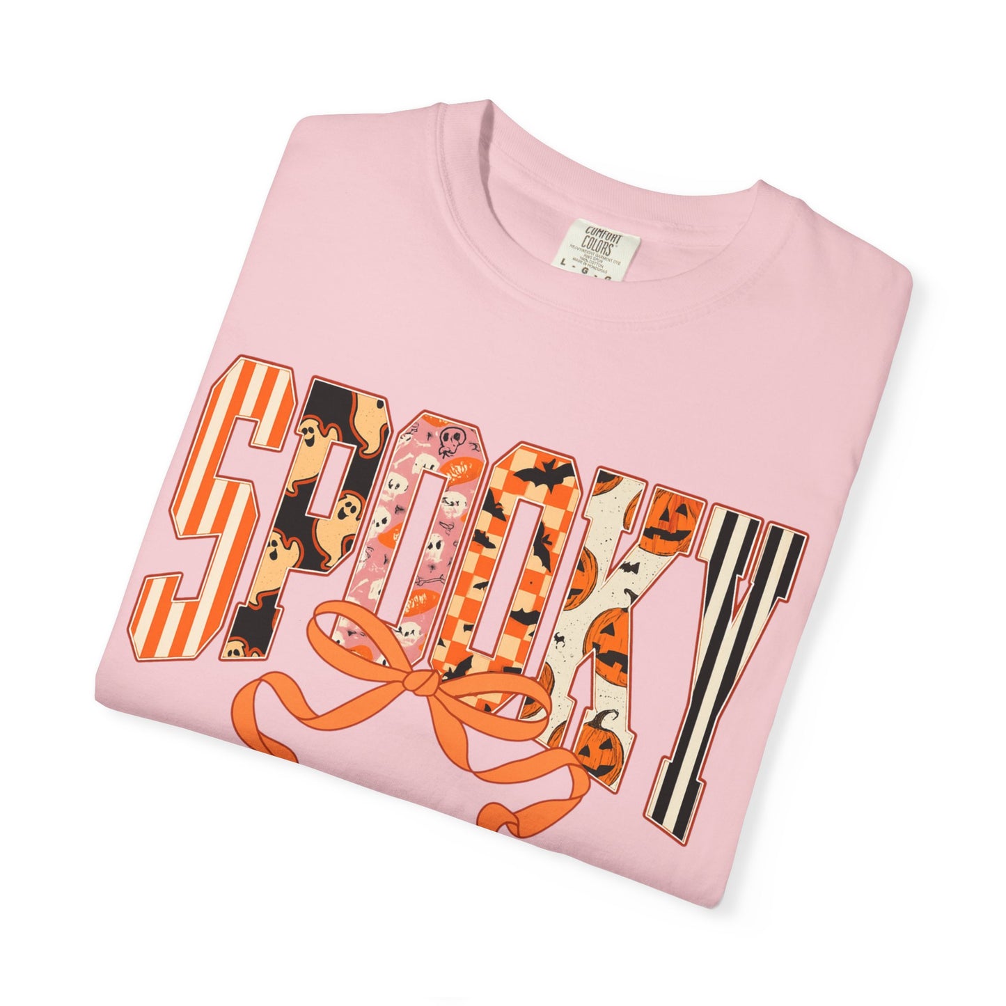 SPOOKY Bow Unisex Garment-Dyed T-shirt