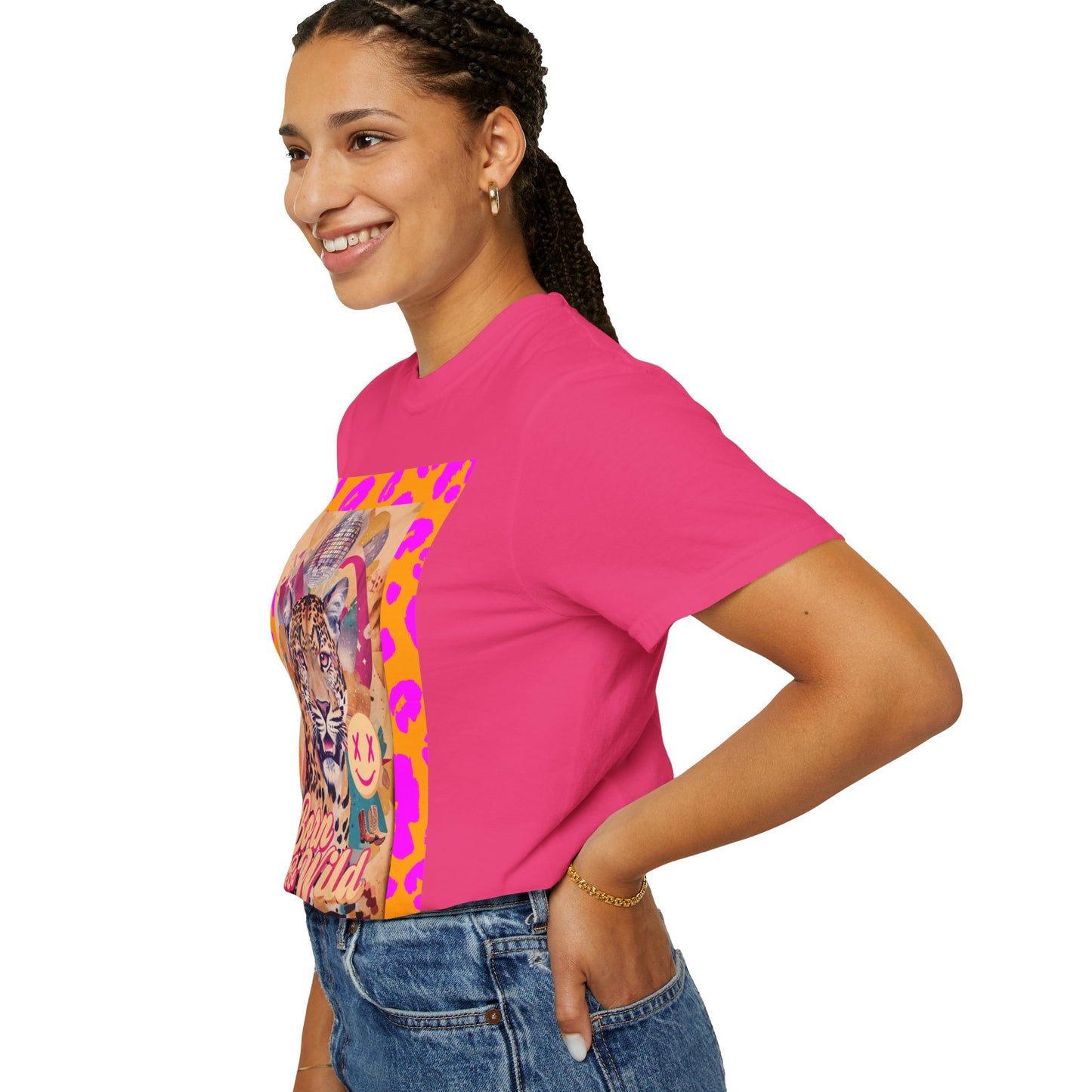 Bold Graphic T-Shirt: Born to Be Wild, Unisex Cotton Tee, Animal Lover Gift, Wild Spirit Apparel, Trendy Casual Wear, Unique Artist Design