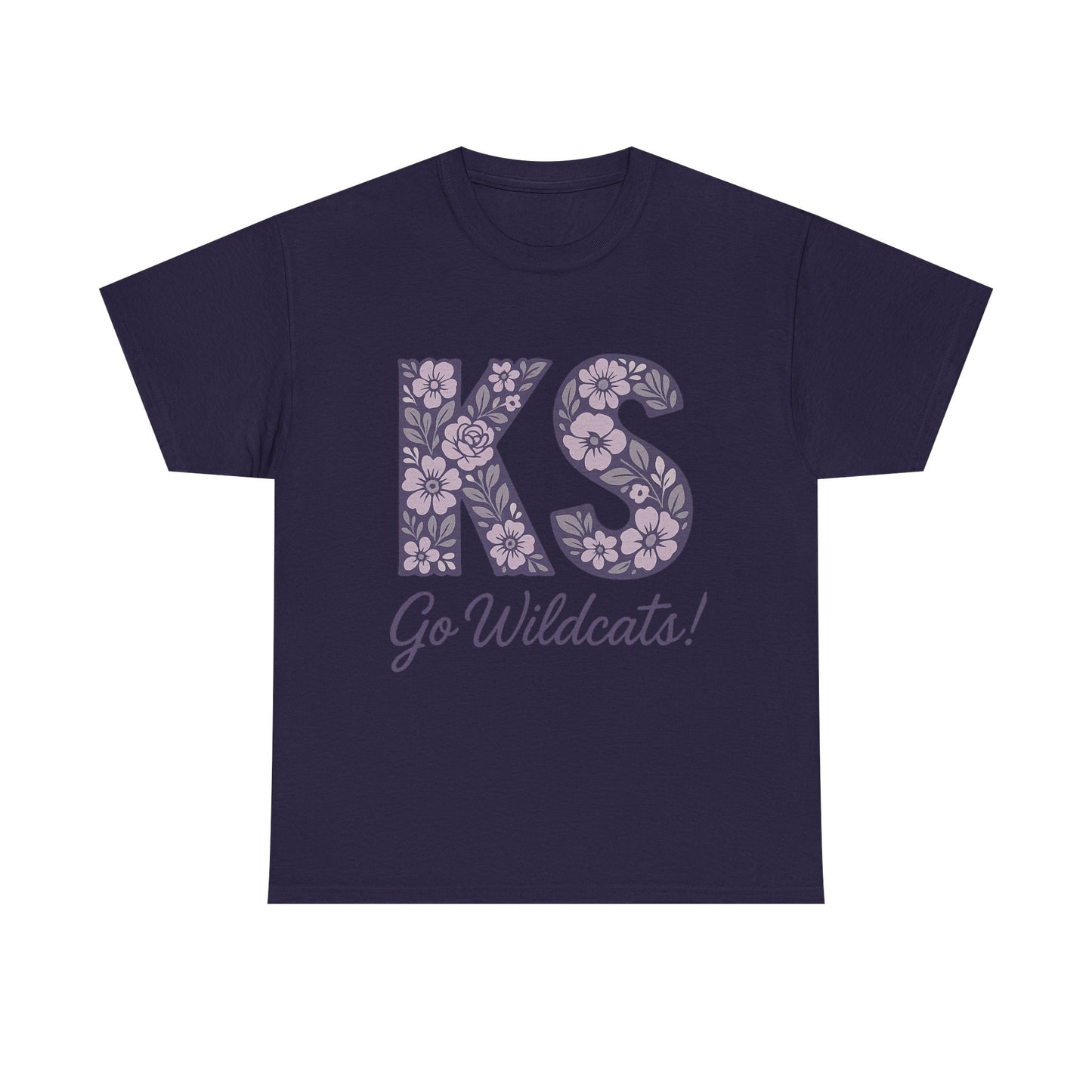 KS Floral Team Spirit Tee: Celebrate Kansas State Wildcats in Style, Perfect for Sports Events, Gifts, & Casual Wear