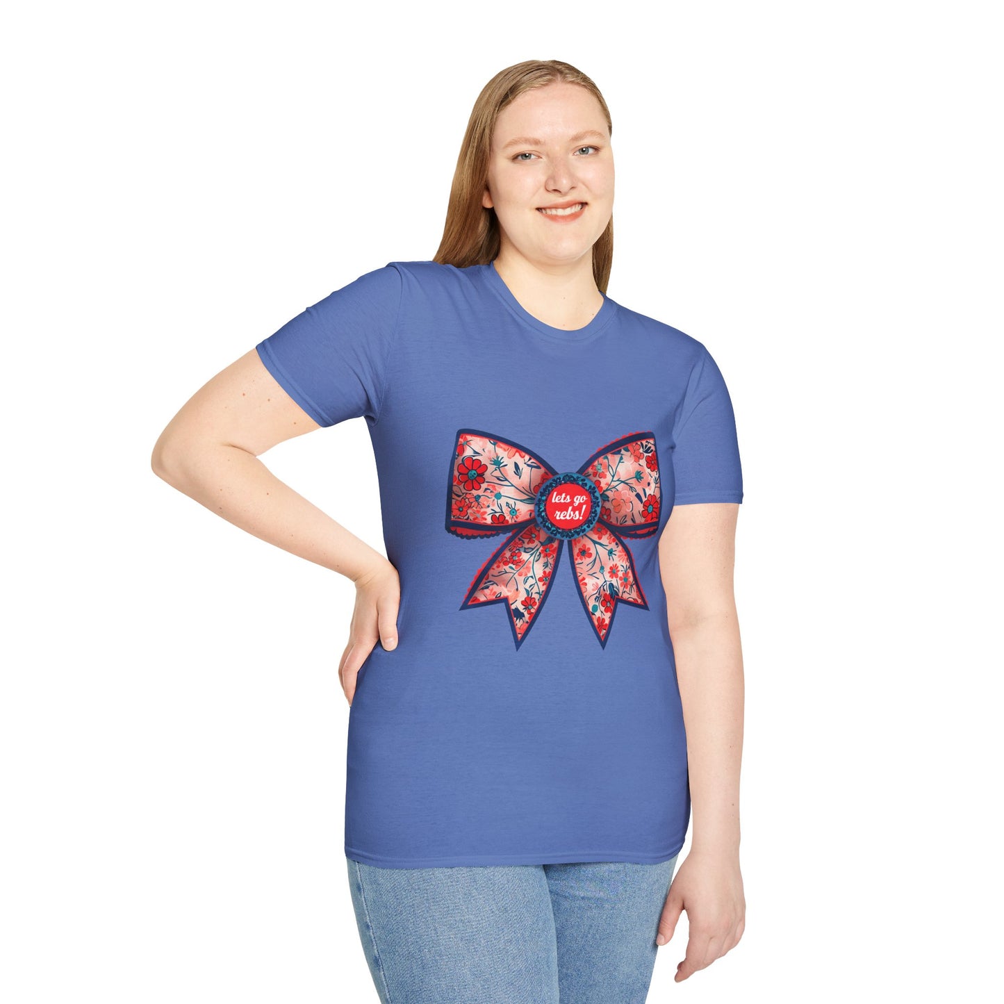 Go rebs coquette bow, Floral Bow T-Shirt | Gift for Her, Casual Wear, Birthday Party, Spring Fashion, Cute Graphic Tee