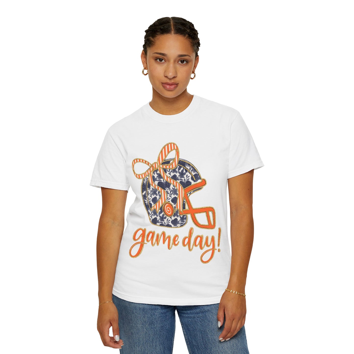 Game Day Coquette Style, Football Helmet T-Shirt | Unisex Sports Tee for Football Fans | Perfect for Tailgating, Game Everyday Wear