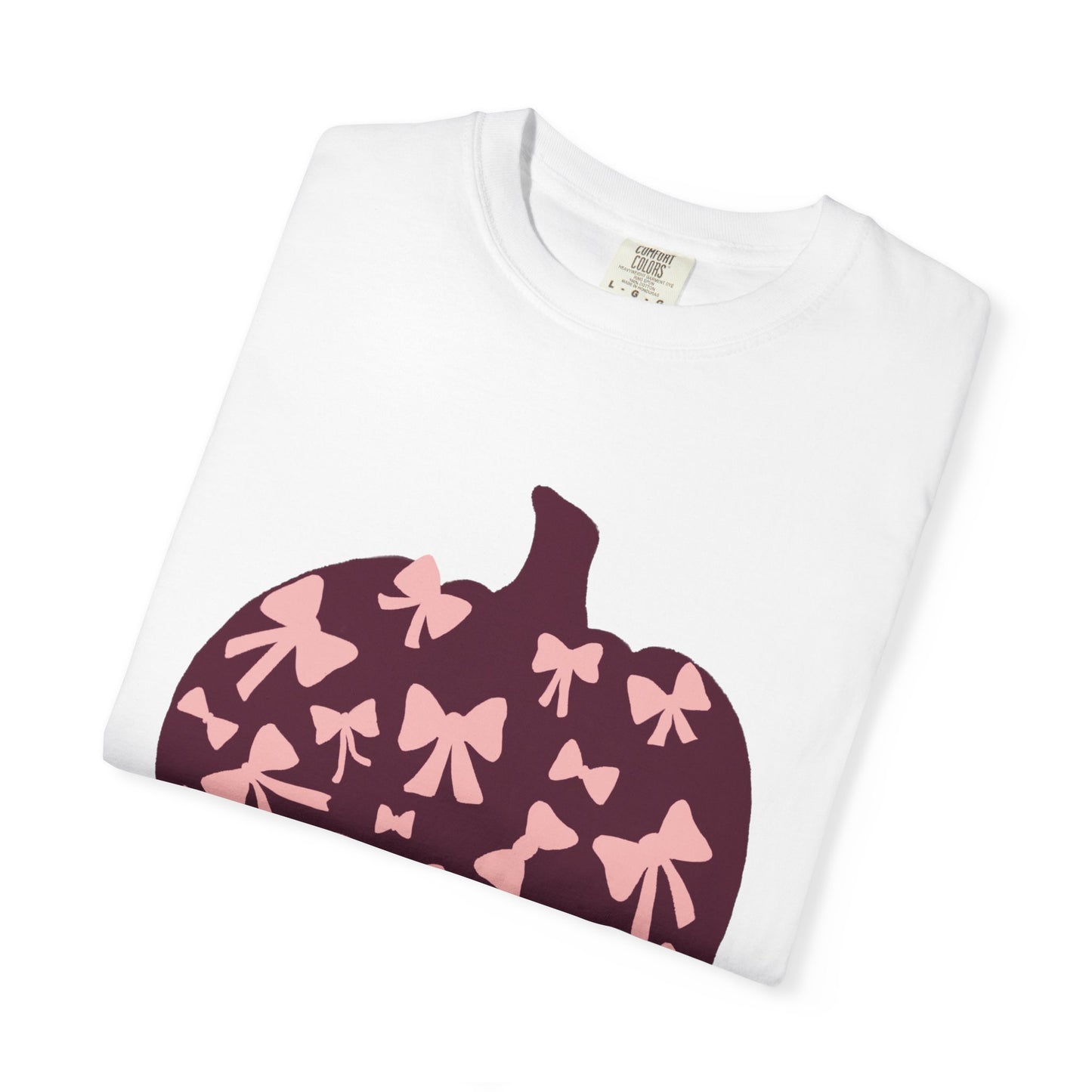 Pumpkin Bow Graphic Tee | Unisex Fall T-Shirt, Halloween Top, Cute Autumn Shirt, Gift for Her, Festival Wear
