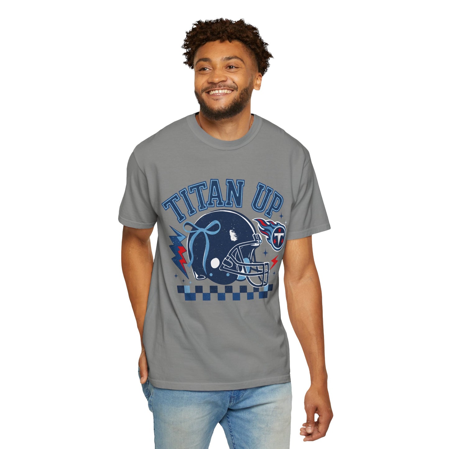 titan up tennessee Unisex Football Tee, Titan Up Shirt for Game Day, Casual Sportswear, Tailgating Apparel, Gift for Fans, Team Spirit Top