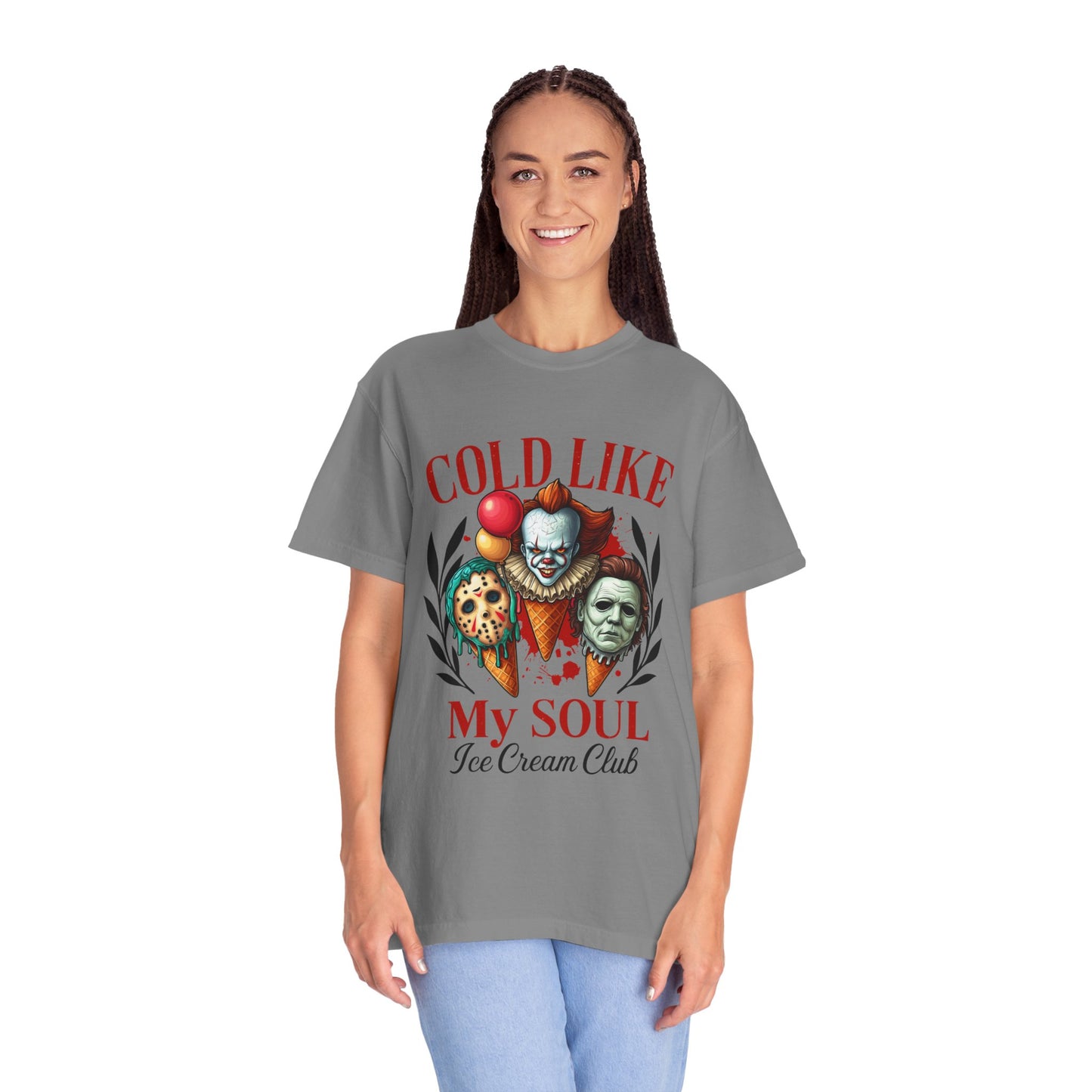 Chilling Soul T-Shirt, Vintage Horror Tee, Unisex Graphic Shirt, Ice Cream Lovers Gift, Fun Movie Merch