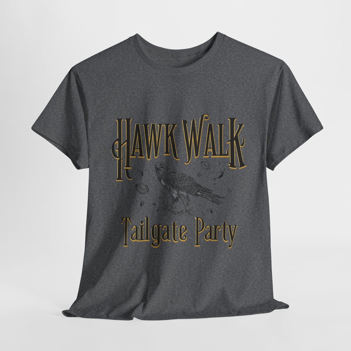 Hawk Walk Tailgate Tee, Unisex Cotton Shirt, Outdoor Event T-Shirt, Festival Wear, Bird Lover Gift, Sports Gathering Apparel