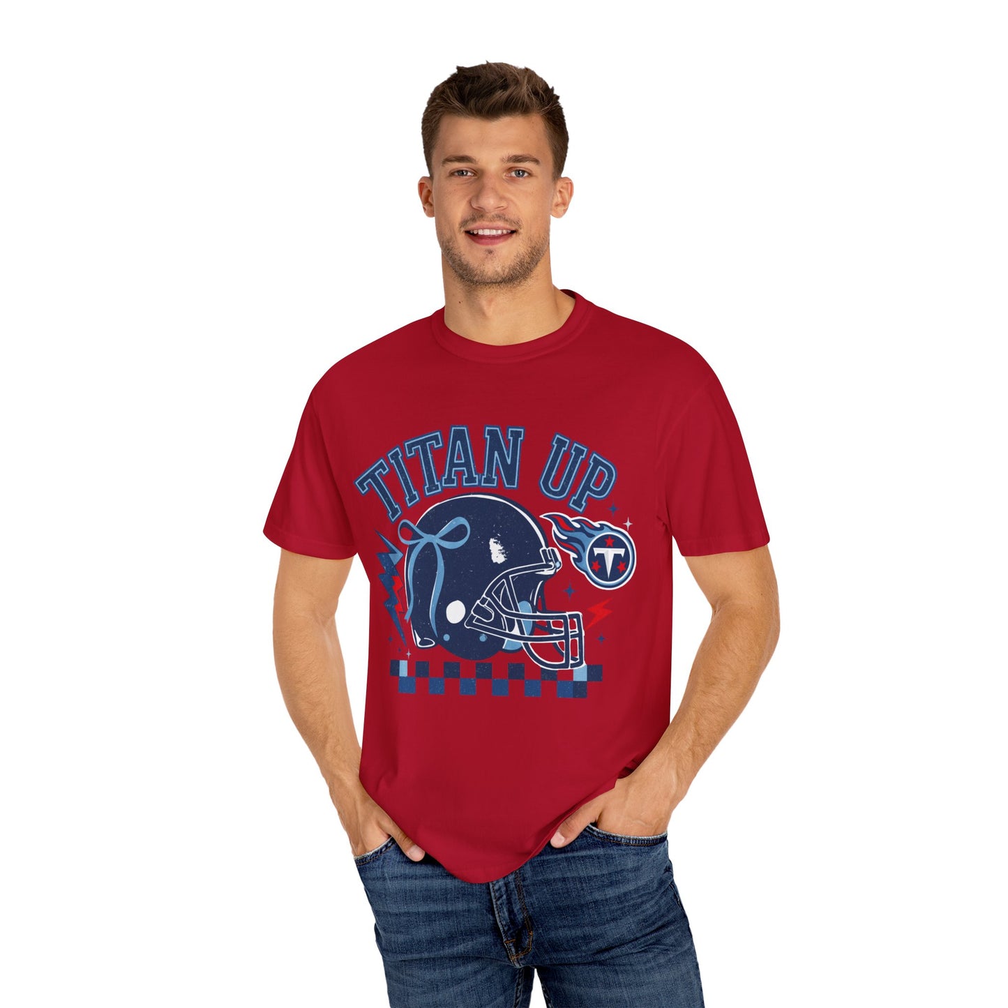 titan up tennessee Unisex Football Tee, Titan Up Shirt for Game Day, Casual Sportswear, Tailgating Apparel, Gift for Fans, Team Spirit Top