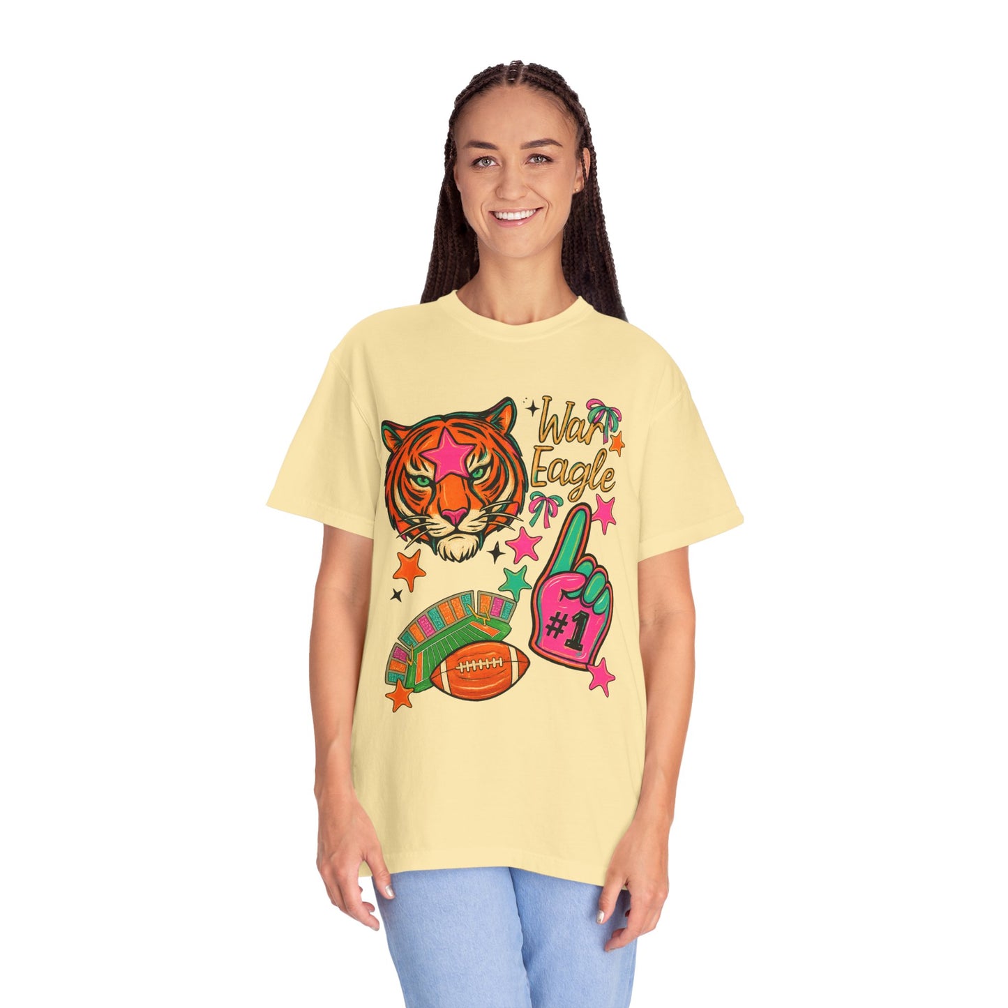 Vintage Preppy Tiger Football Game Day Unisex T-shirt
