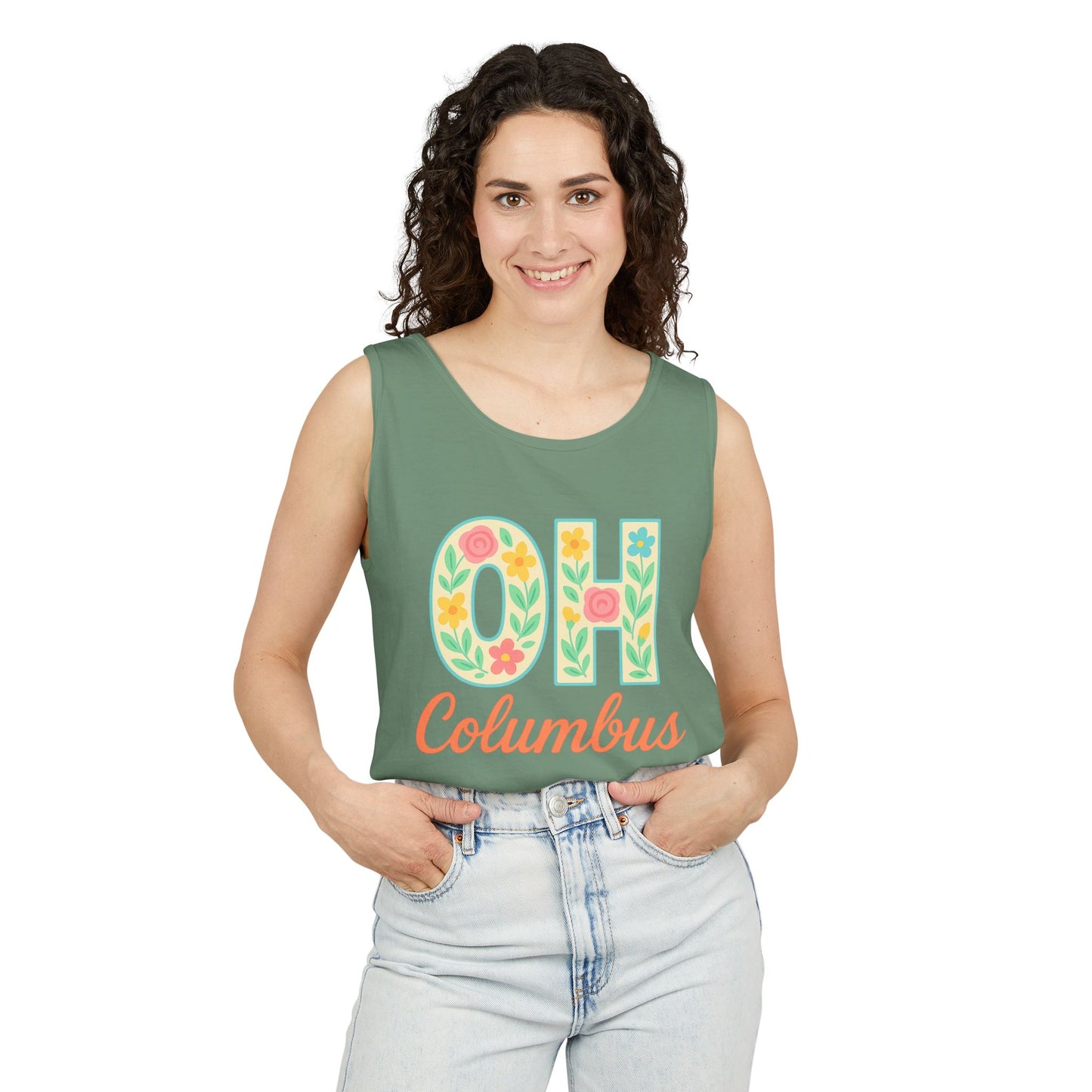 Ohio Spirit Unisex Garment-Dyed Tank Top, College Sports, Casual Wear, Gift for Graduates, Team Pride, Comfort Colors, Graduation Gift, Go Bucks