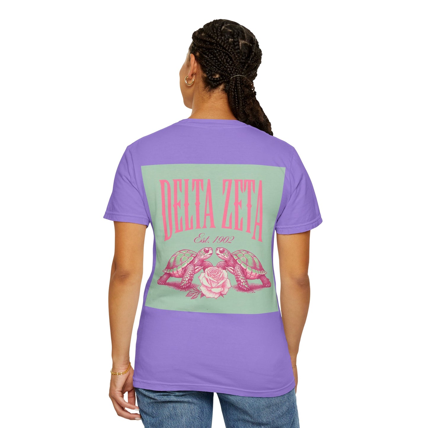 Delta Zeta Unisex T-Shirt, Sorority Shirt, Garment-Dyed Tee, Cute College Top, Sisterhood Apparel, Gift for Sorority Sisters