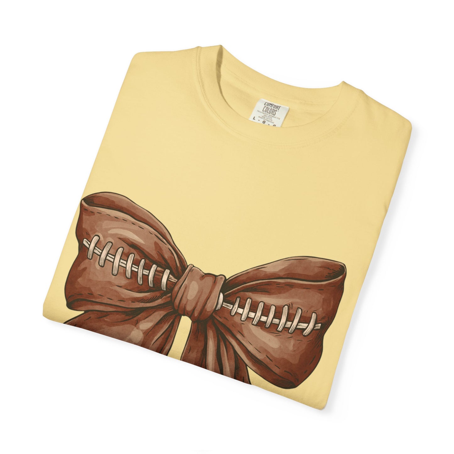 Football Bow T-Shirt: Unisex Casual Wear for Game Day Apparel
