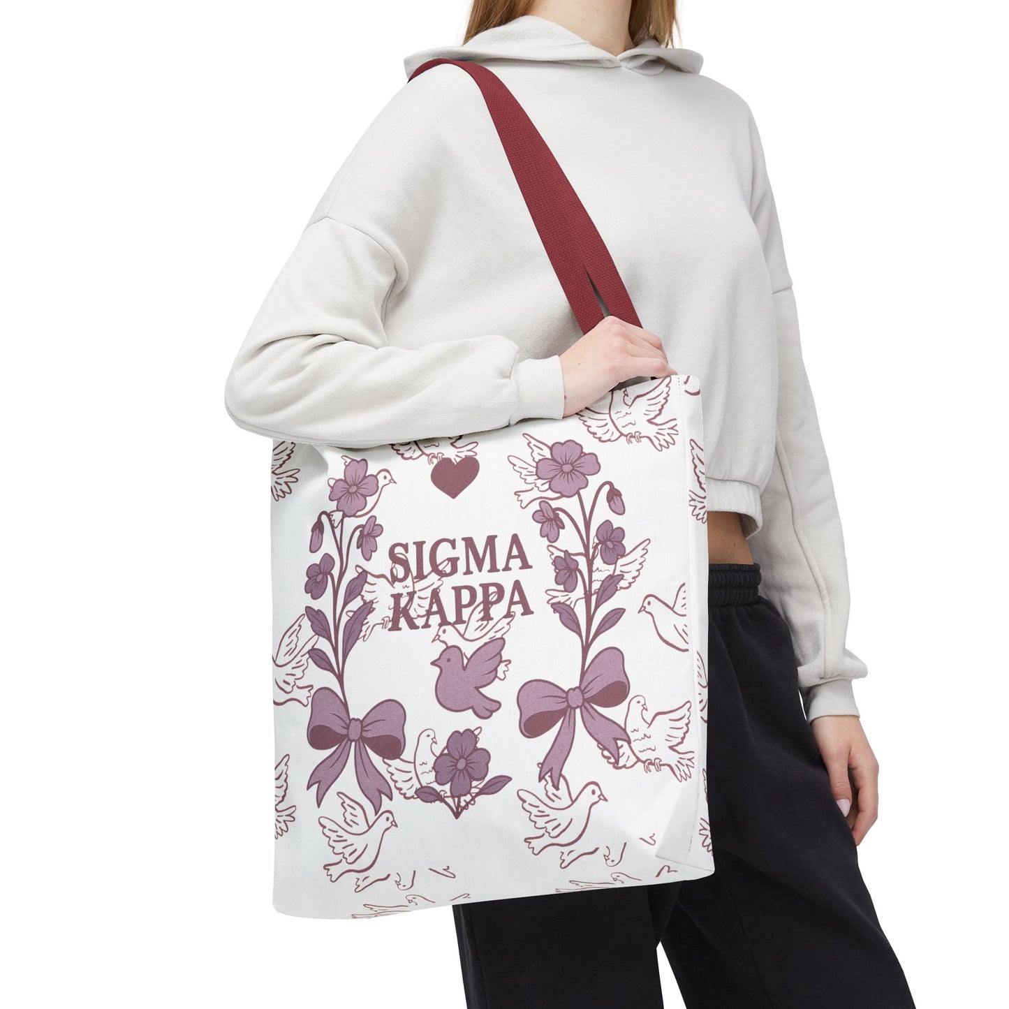 Sigma Kappa Floral Tote Bag | Sorority Gift, Eco-Friendly Carry-All, College Accessory, Stylish Shopping Bag, Chic Beach Tote