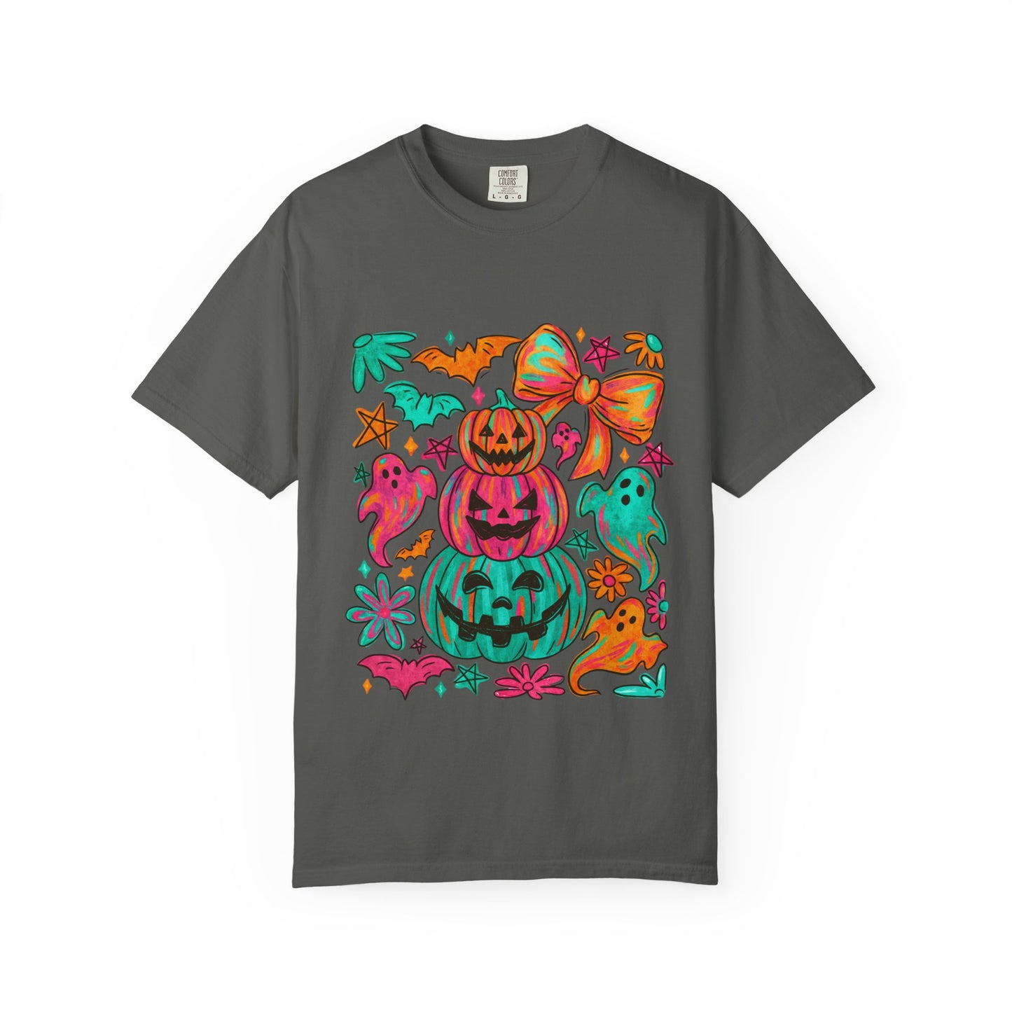 Whimsical Halloween T-Shirt, Perfect for Fall Celebrations, Ghosts & Pumpkins Design, Unisex Tee, Festive Apparel, Halloween Costume