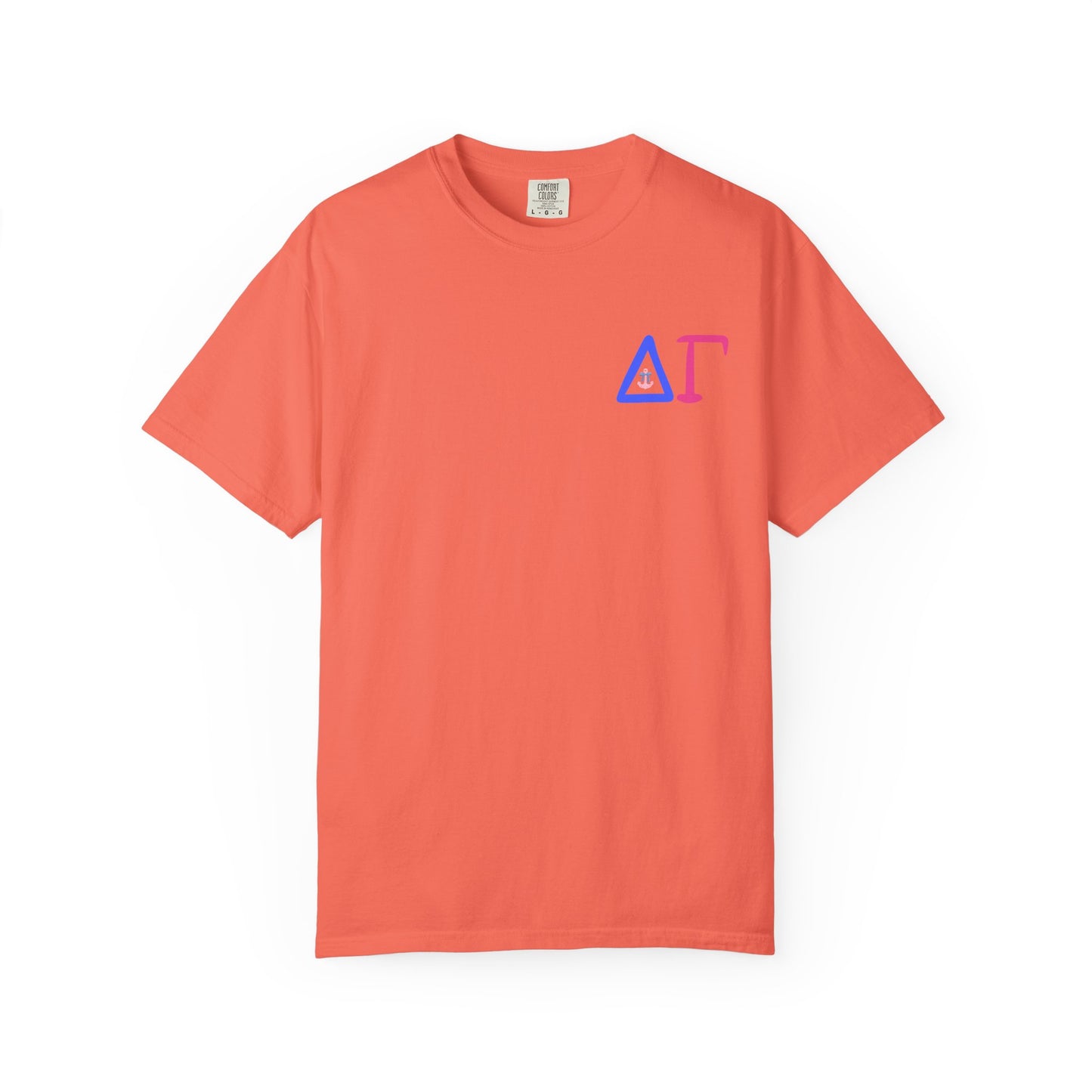 Delta Gamma Unisex Garment-Dyed T-Shirt, Sorority Pride Shirt, Nautical Design Tee, Perfect for Recruitment and Celebrations, Gift Idea