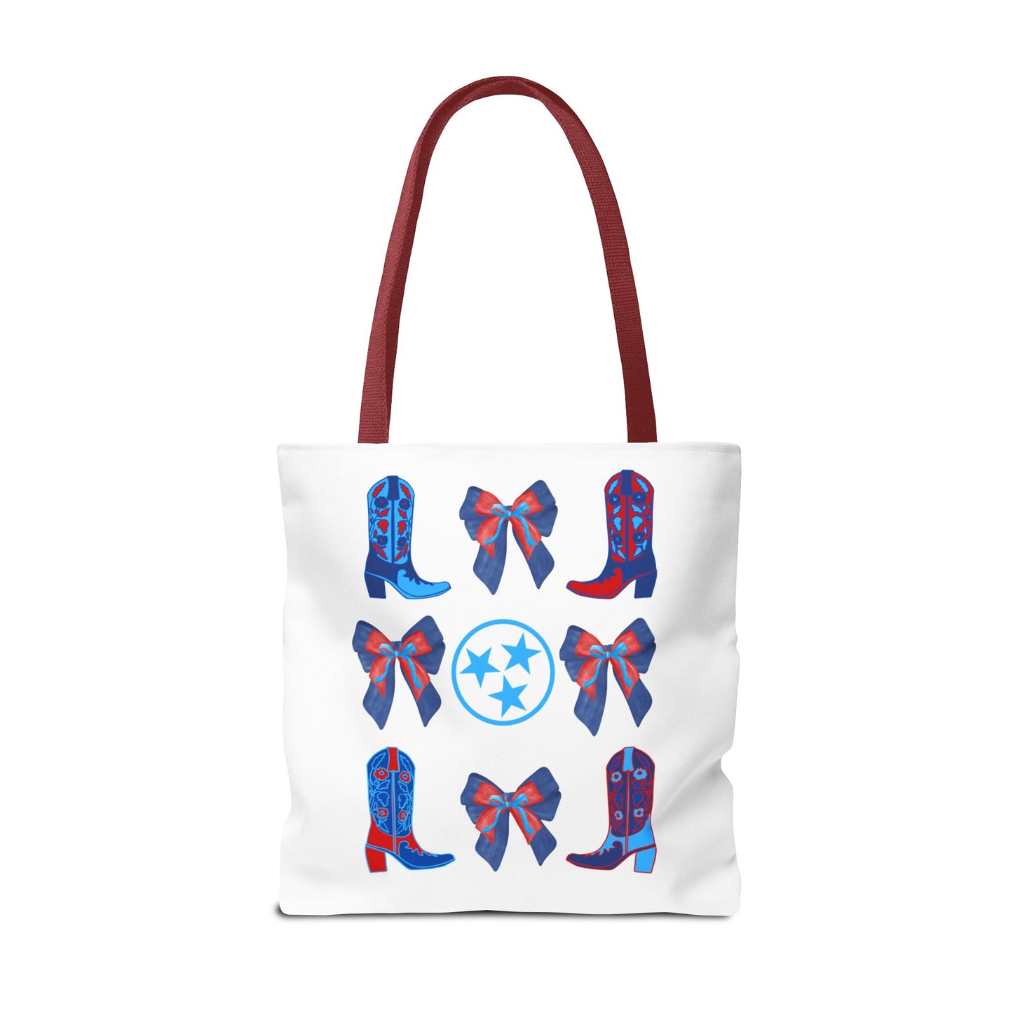 Tote Bag - Tennessee Titans Coquette Bow Design - Titan Up NFL Game Day Gift Nashville TN