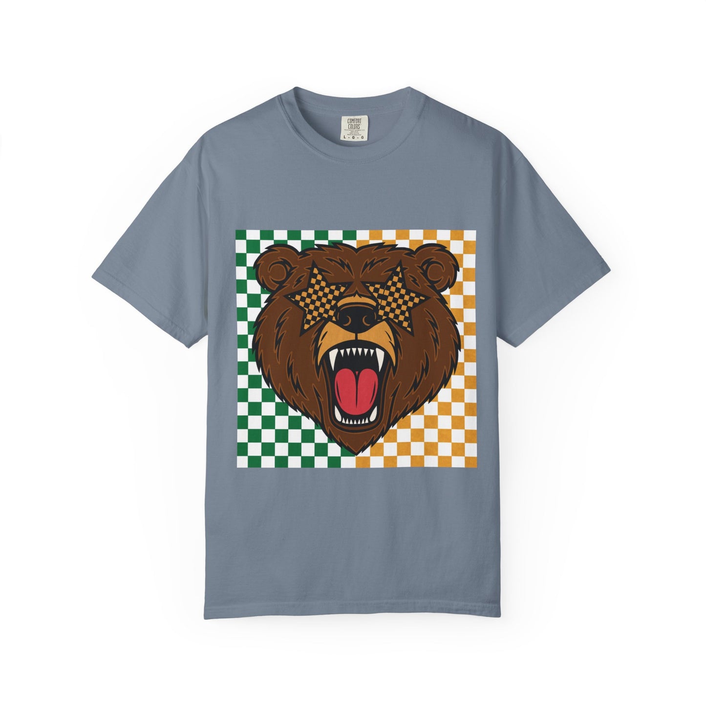 Checkered BU Bear Unisex T-shirt