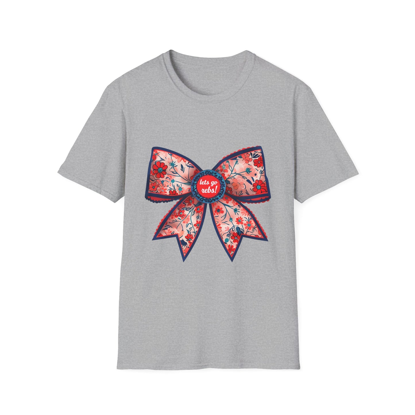 Go rebs coquette bow, Floral Bow T-Shirt | Gift for Her, Casual Wear, Birthday Party, Spring Fashion, Cute Graphic Tee