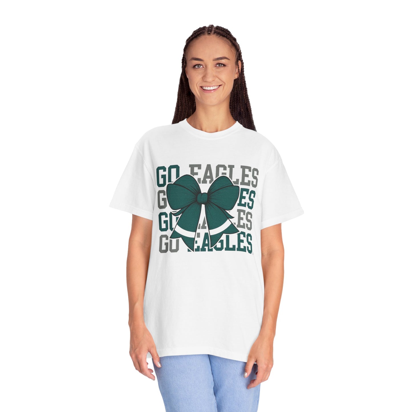 Cheerful Eagles T-Shirt, Unisex Sports Tee, Game Day Shirt, Football Fan Apparel, Gift for Sports Lovers
