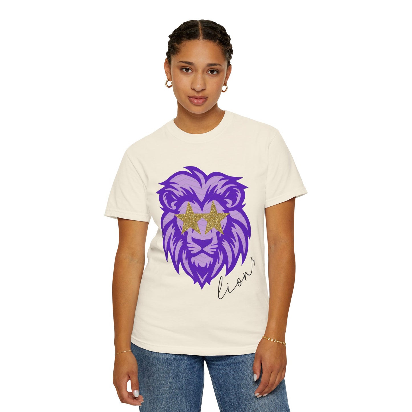 Purple Lion Graphic T-Shirt