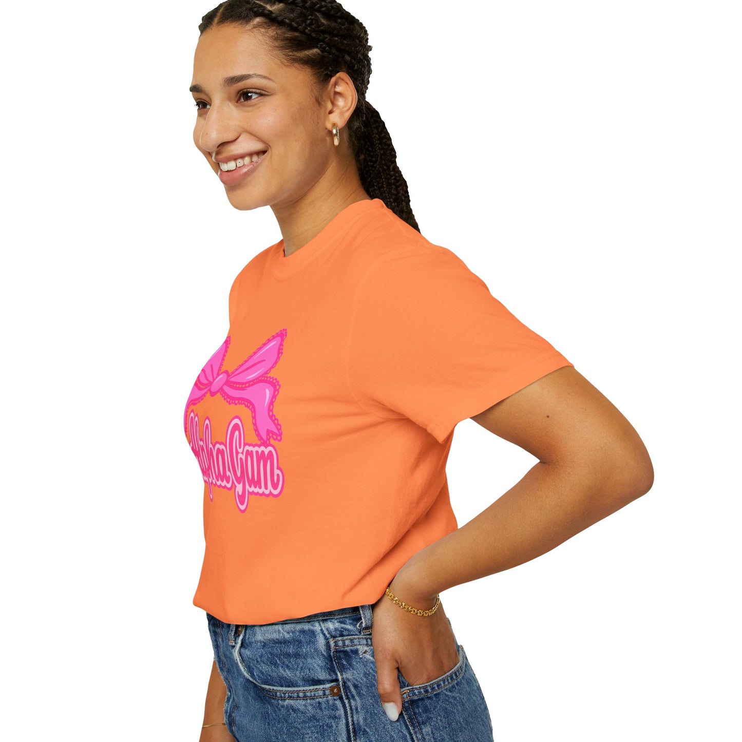 AlphaGam Bow T-Shirt | Unisex Garment-Dyed Tee for Sorority Sisters, College Apparel, Gifts for Greek Life, Casual Outfit, Sorority [...]
