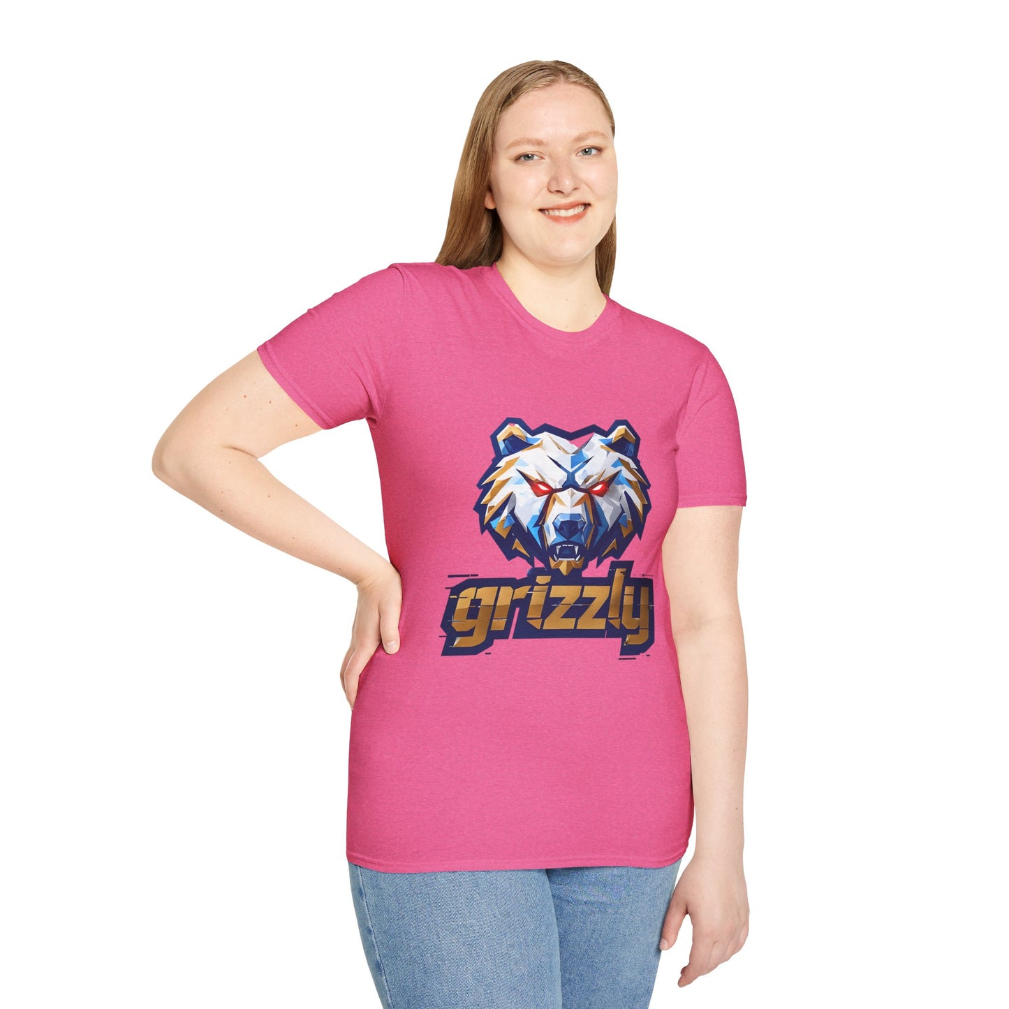 Grizzly Memphis Bear Graphic Tee, Unisex Softstyle T-Shirt, Memphis Basketball Fan, Memphis Grizz, 901, Go Grizz