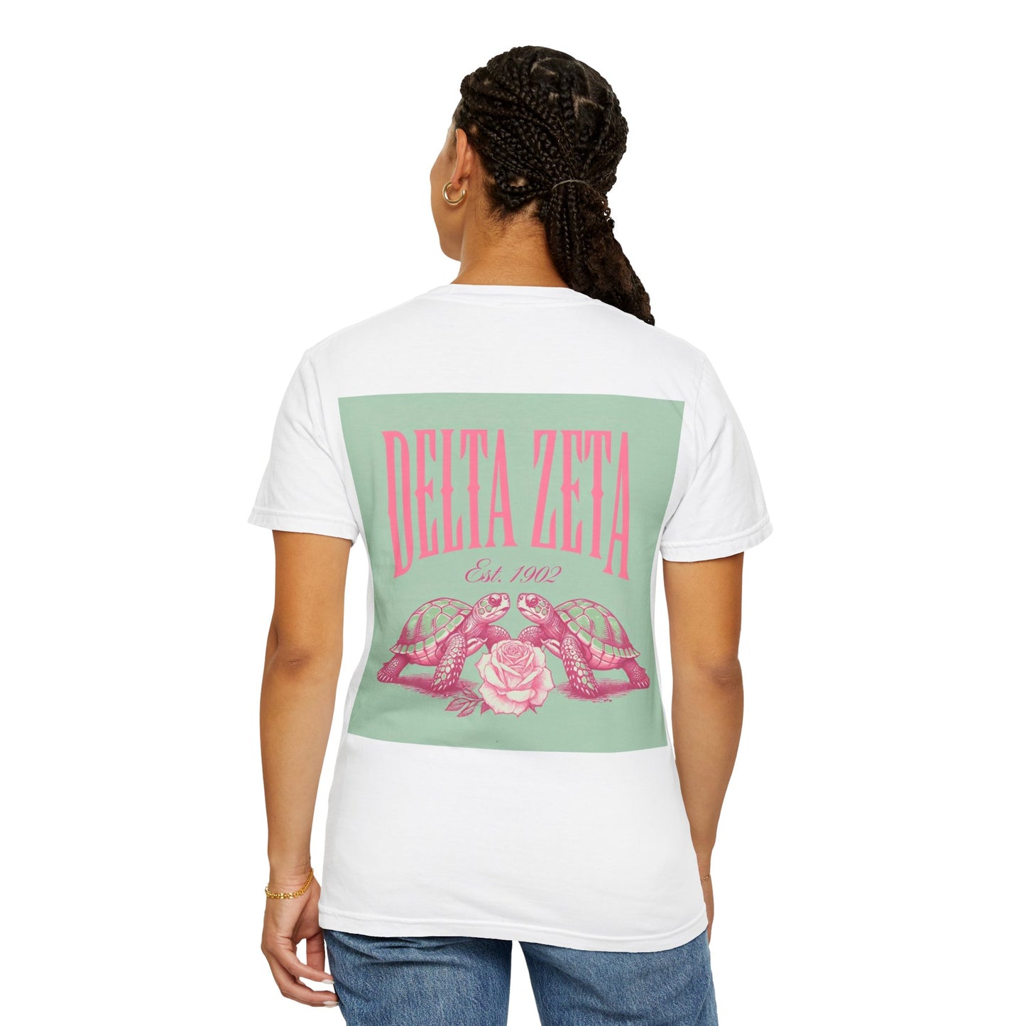 Delta Zeta Unisex T-Shirt, Sorority Shirt, Garment-Dyed Tee, Cute College Top, Sisterhood Apparel, Gift for Sorority Sisters