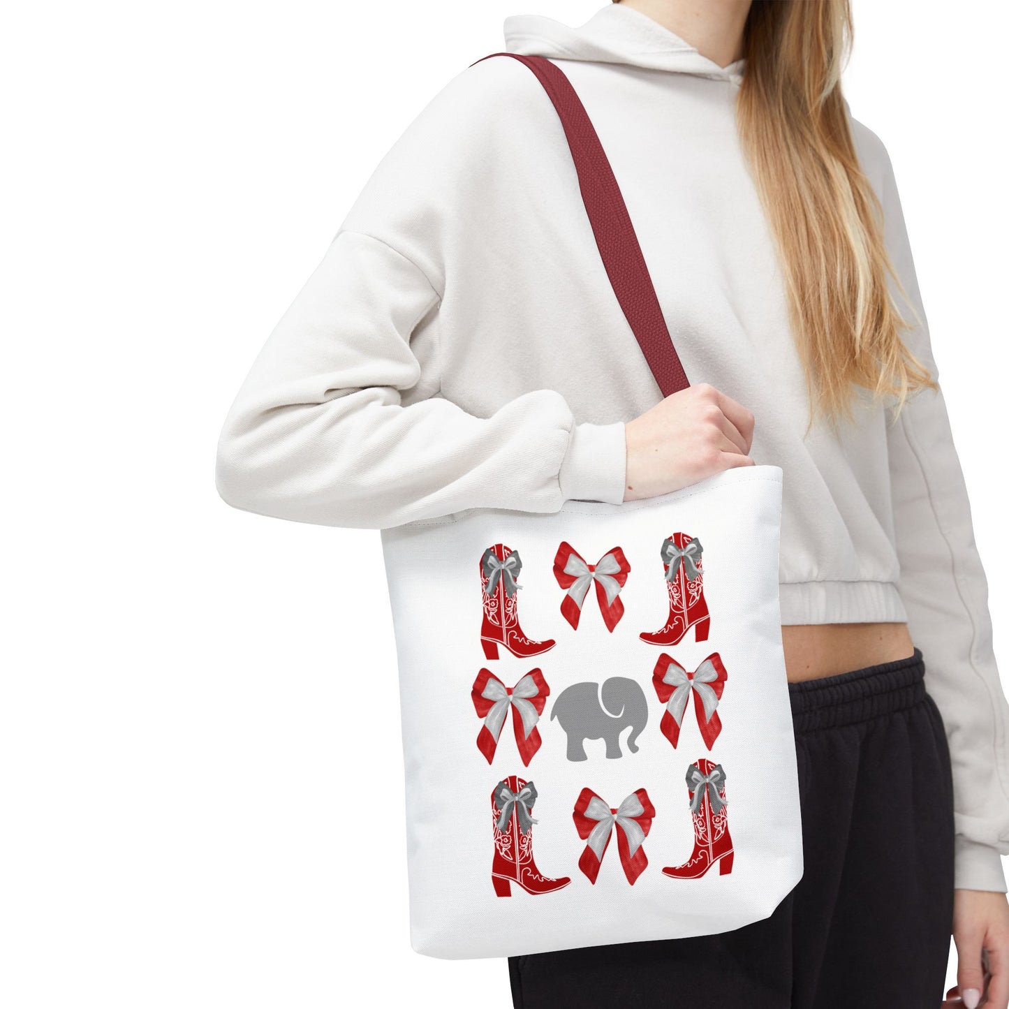 bama game day tote bag, tuscaloosa alabama gift, graduation gift, UA alumni, roll tide, rtr gift, bama fan gift, crimson tide gift, college student gift