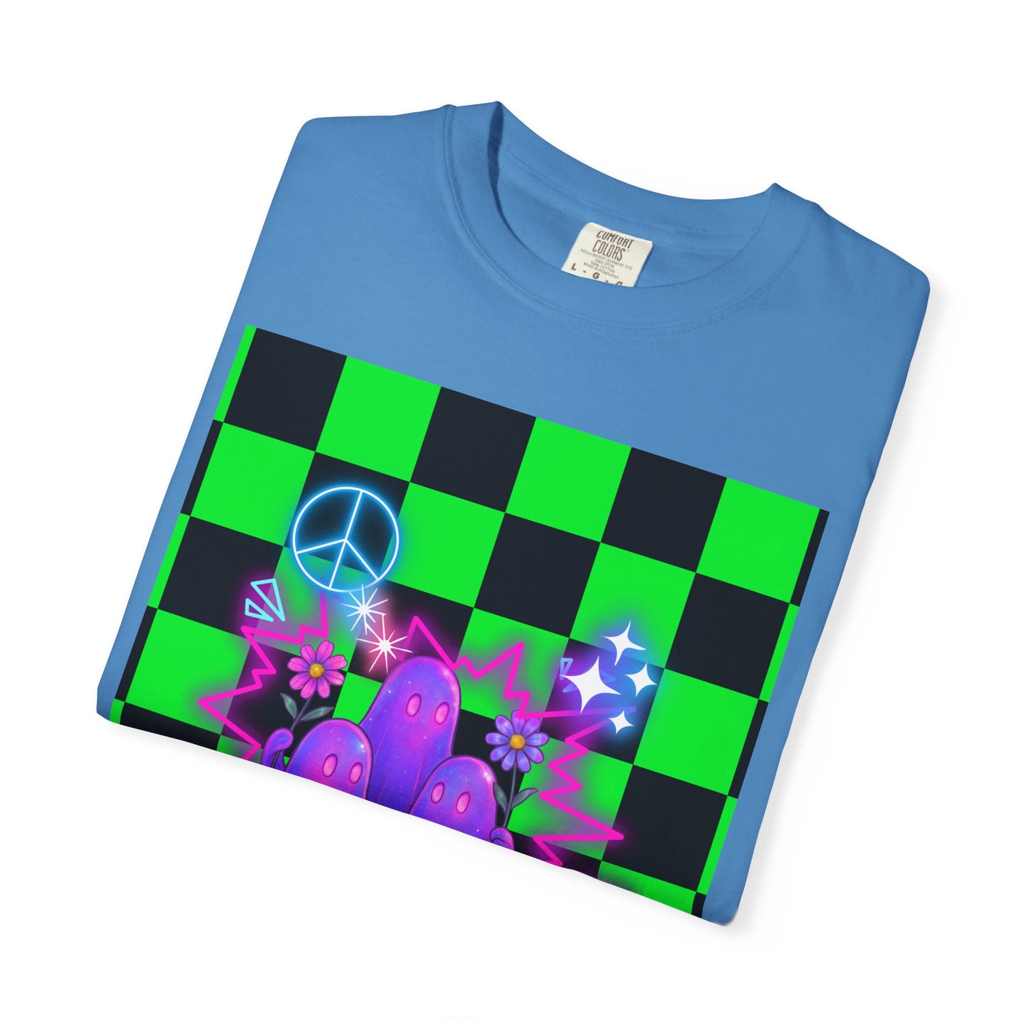 Vibrant Ghost Graphic Tee, Unisex T-shirt, Retro Vibe Shirt, Perfect for Halloween, Party Wear, Casual Style, Unique Gift