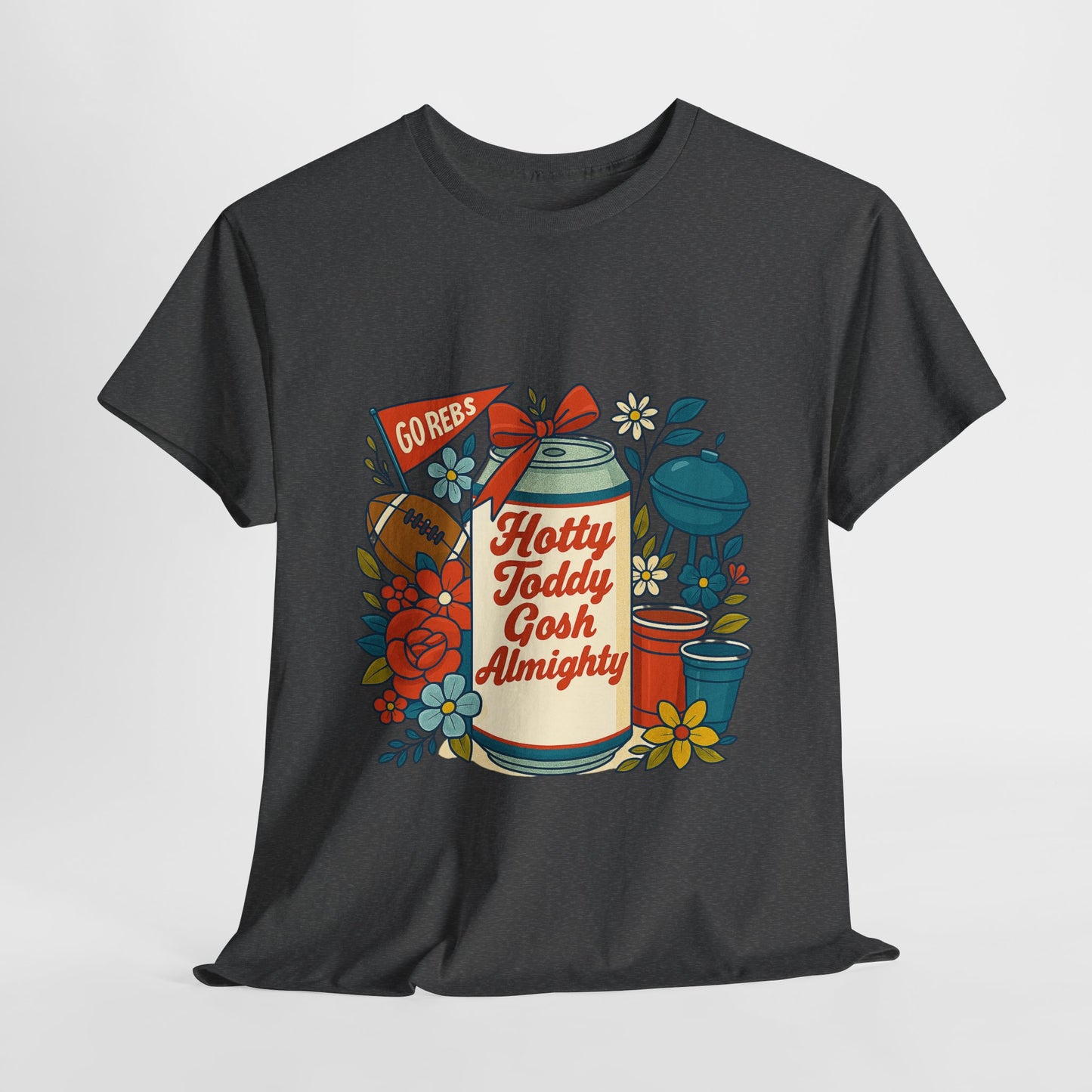 Hotty Toddy Heavy Cotton Tee - Unisex Graphic T-Shirt, Casual Wear, College Apparel, Gift for Students, Spring Break Fashion