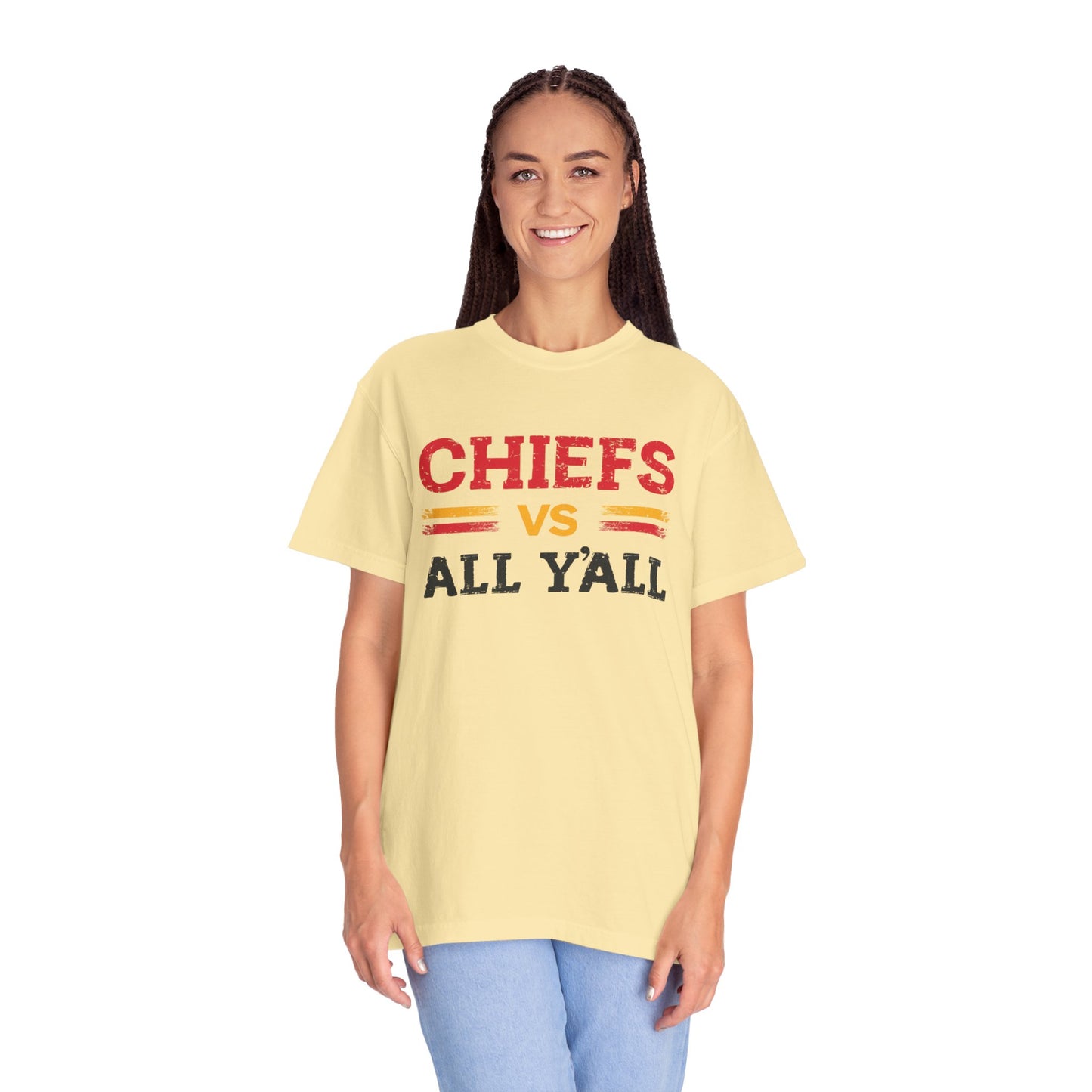 Game Day Humor T-Shirt, Chiefs vs All Y’all Tee, Sports Fan Gift, Unisex Shirt, Tailgate Party Apparel, Football Celebration Shirt