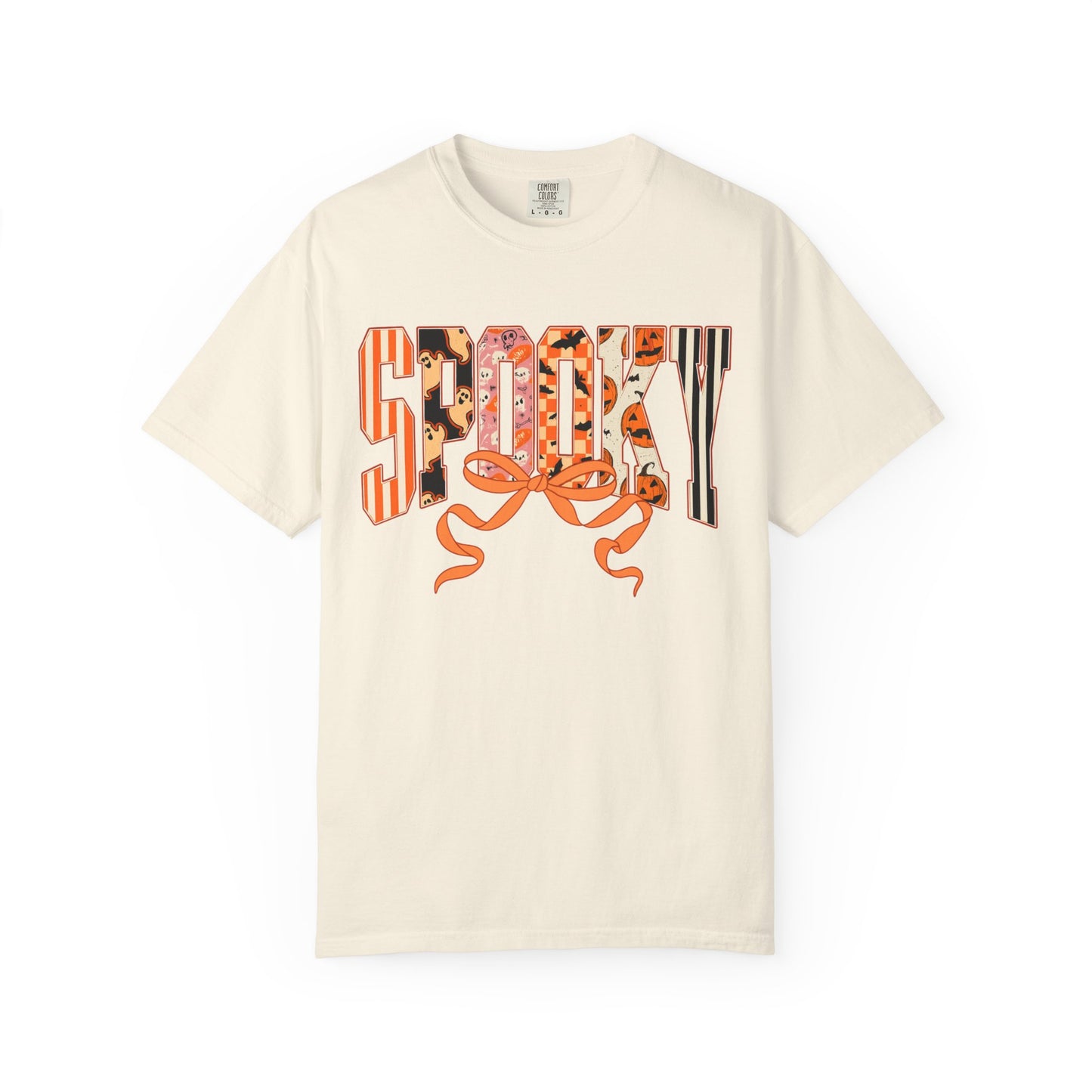 SPOOKY Bow Unisex Garment-Dyed T-shirt