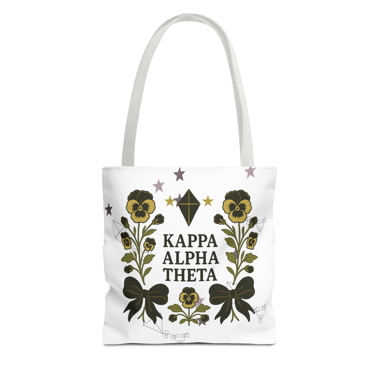 Floral Sorority Tote Bag | Kappa Alpha Theta, Eco-Friendly Bag, Gift for Sisters, College Accessory, Summer Outing Bag