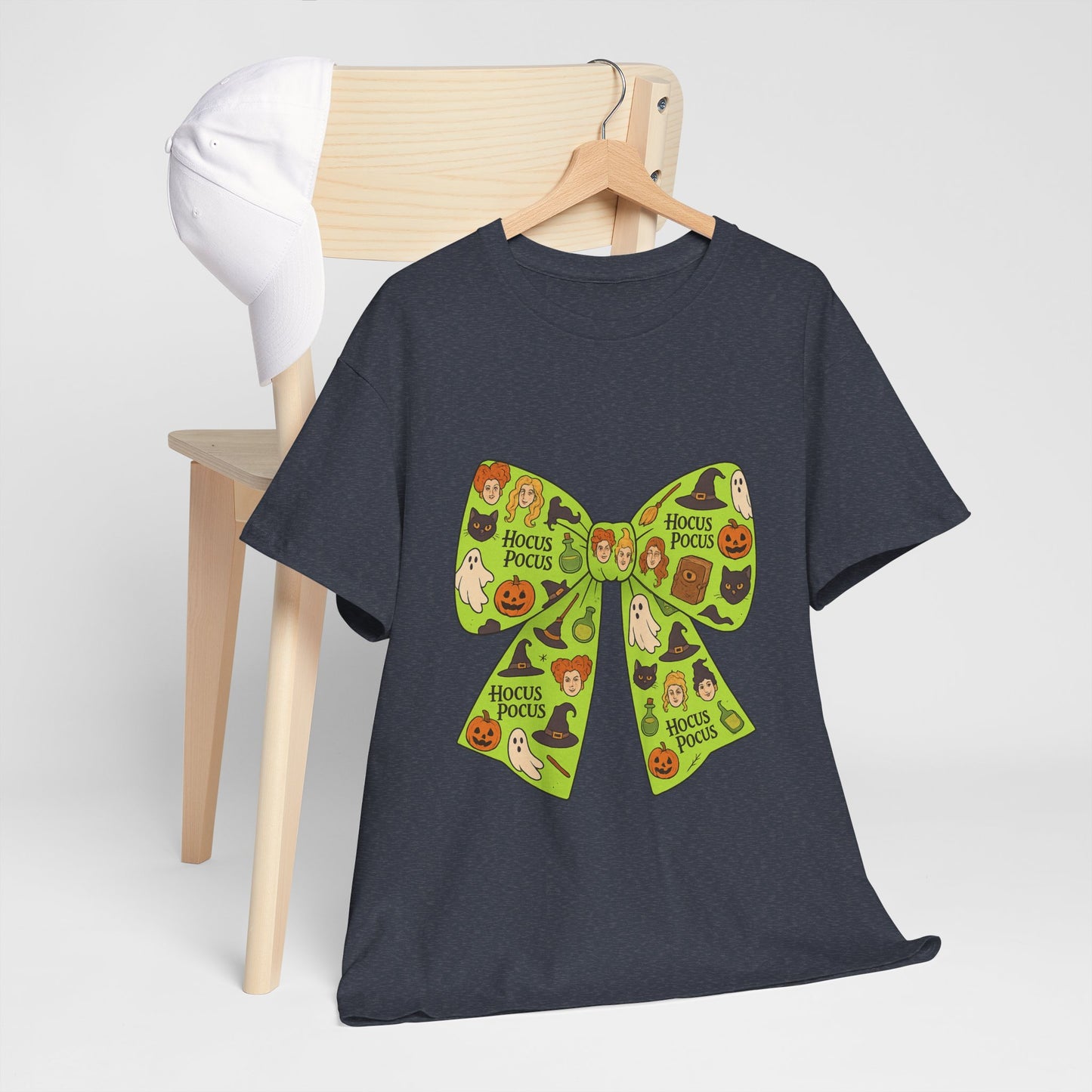 Halloween Graphic Tee, Spooky Season Unisex Shirt, Hocus Pocus Bow Tee, Autumn Style Shirt, Trick or Treat Apparel