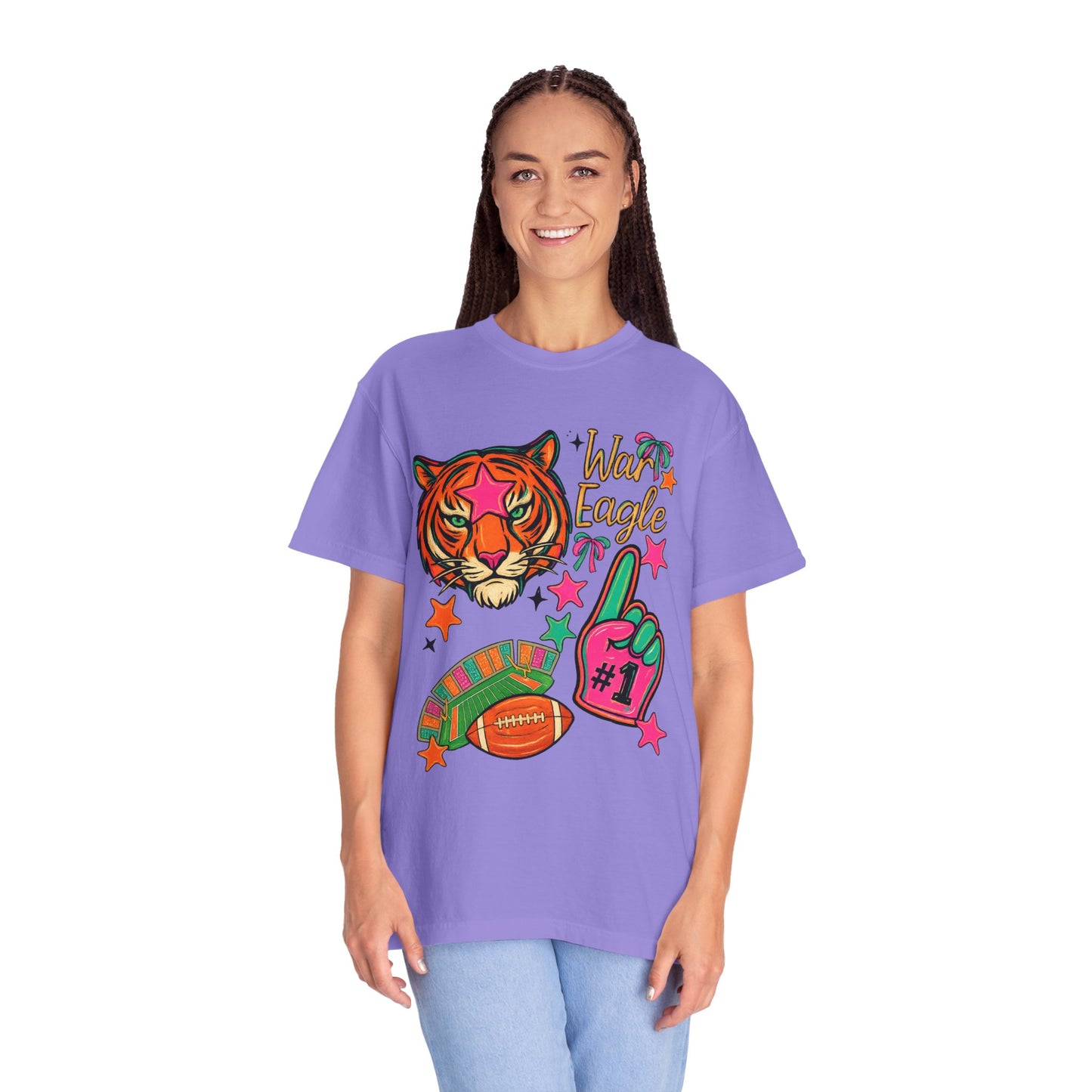 Vintage Preppy Tiger Football Game Day Unisex T-shirt