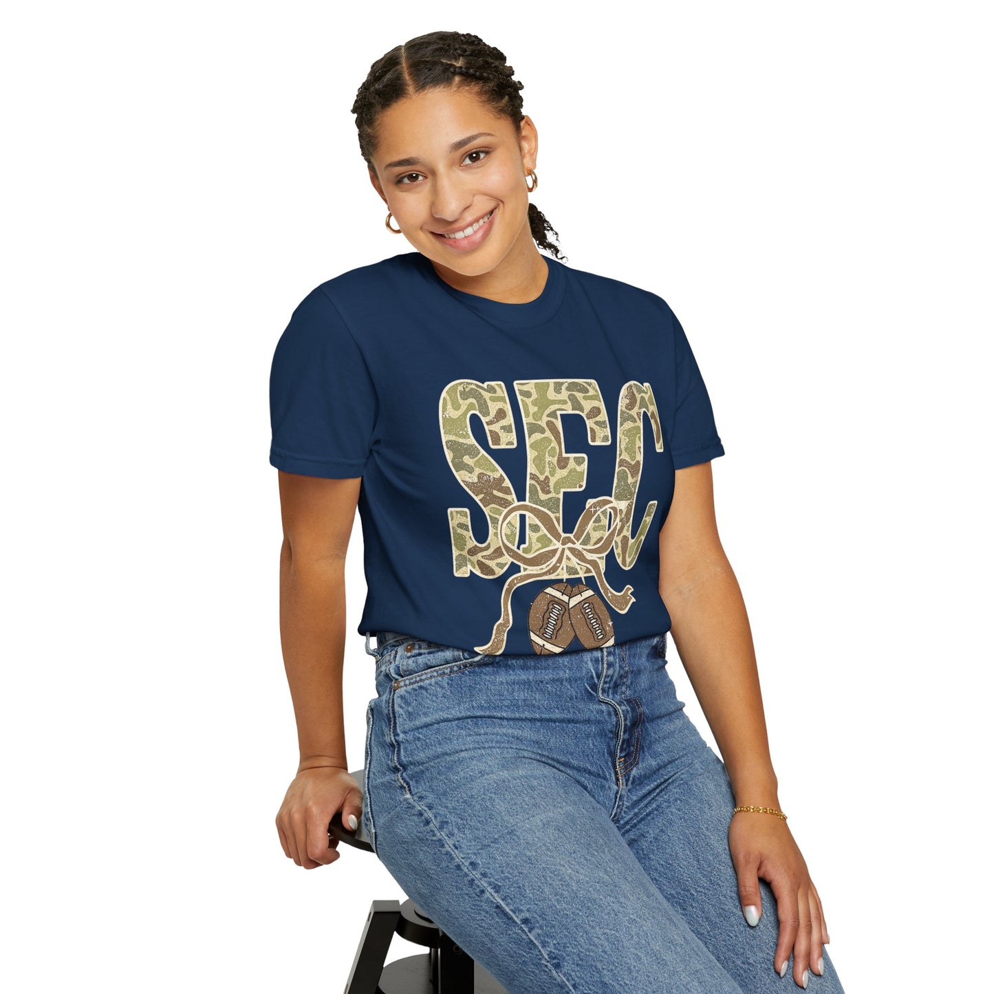 Camo Lettered Unisex T-Shirt - SEC Fan Gear - Gift for Him - Outdoor Wear
