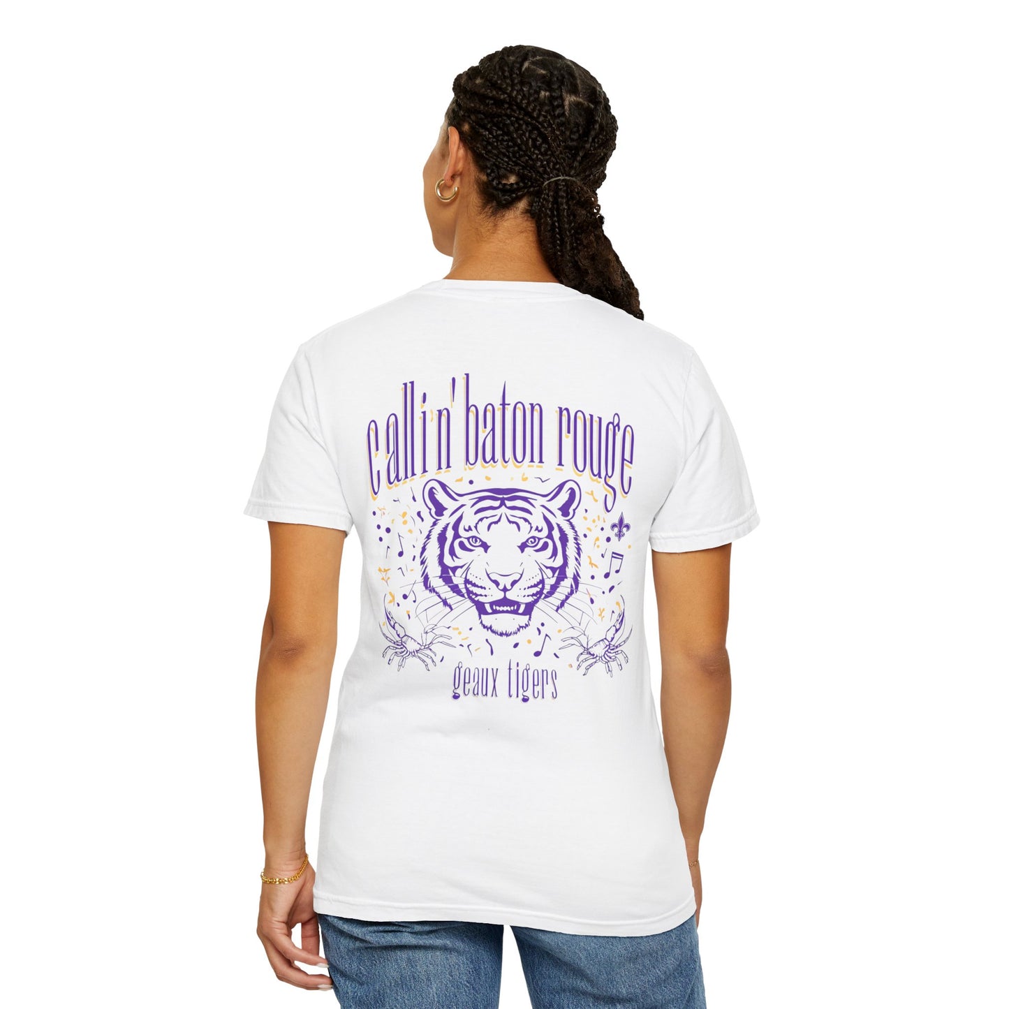 Baton Rouge Spirit T-Shirt - Unisex Garment-Dyed Tee for Game Day, College Football, Mardi Gras, Team Pride, Casual Wear