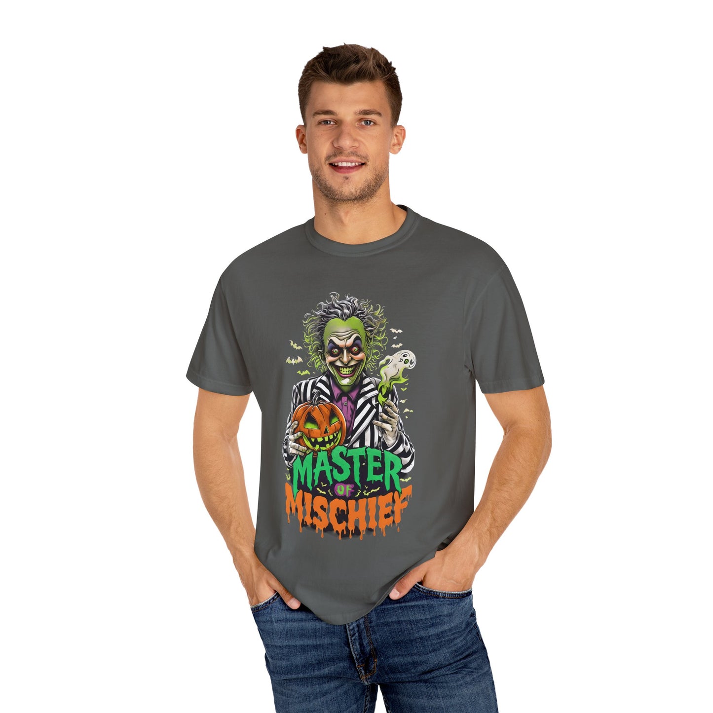 Master of Mischief Unisex T-Shirt, Halloween Party Shirt, Costume Tee, Spooky Gift, Fall Apparel, Graphic Tee