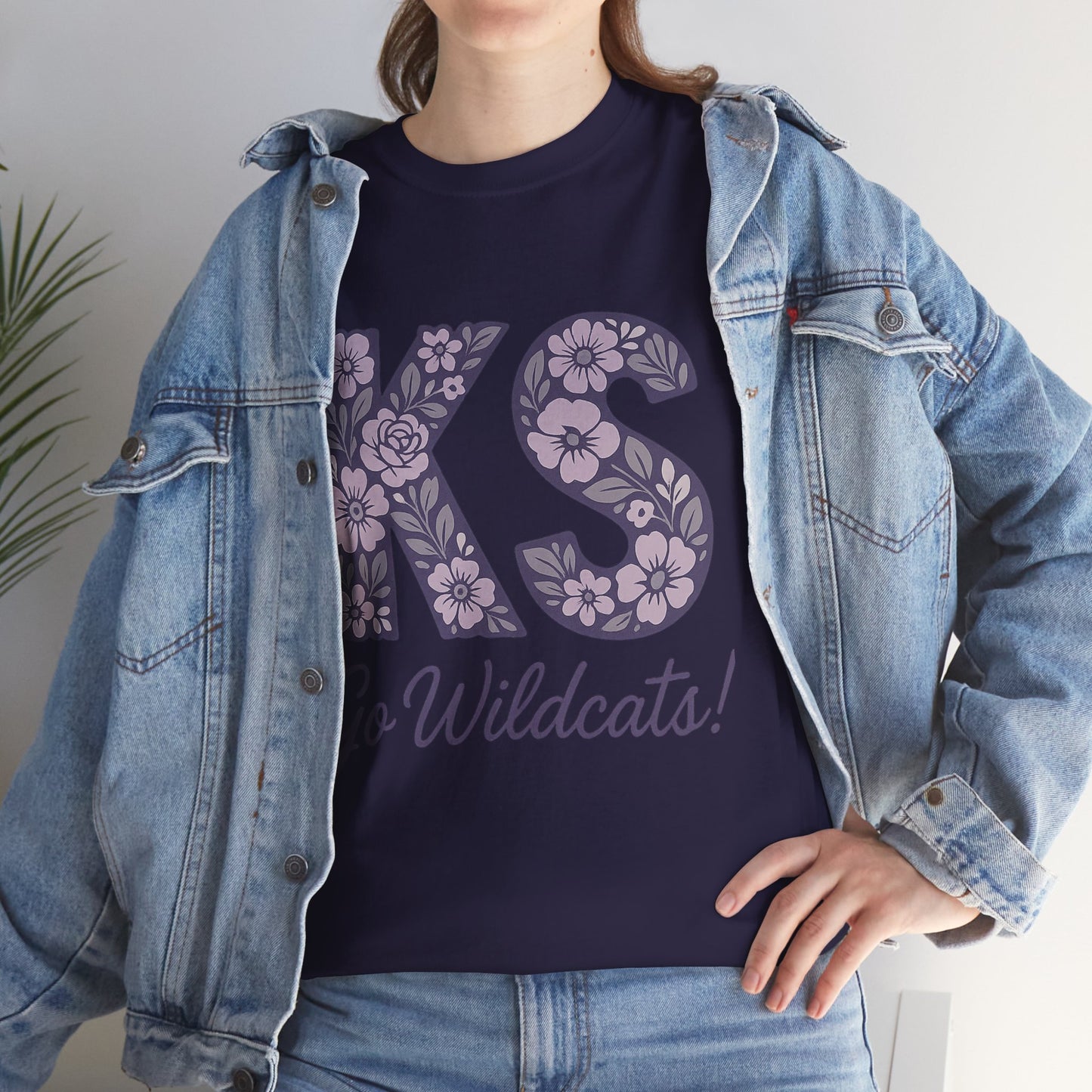 KS Floral Team Spirit Tee: Celebrate Kansas State Wildcats in Style, Perfect for Sports Events, Gifts, & Casual Wear