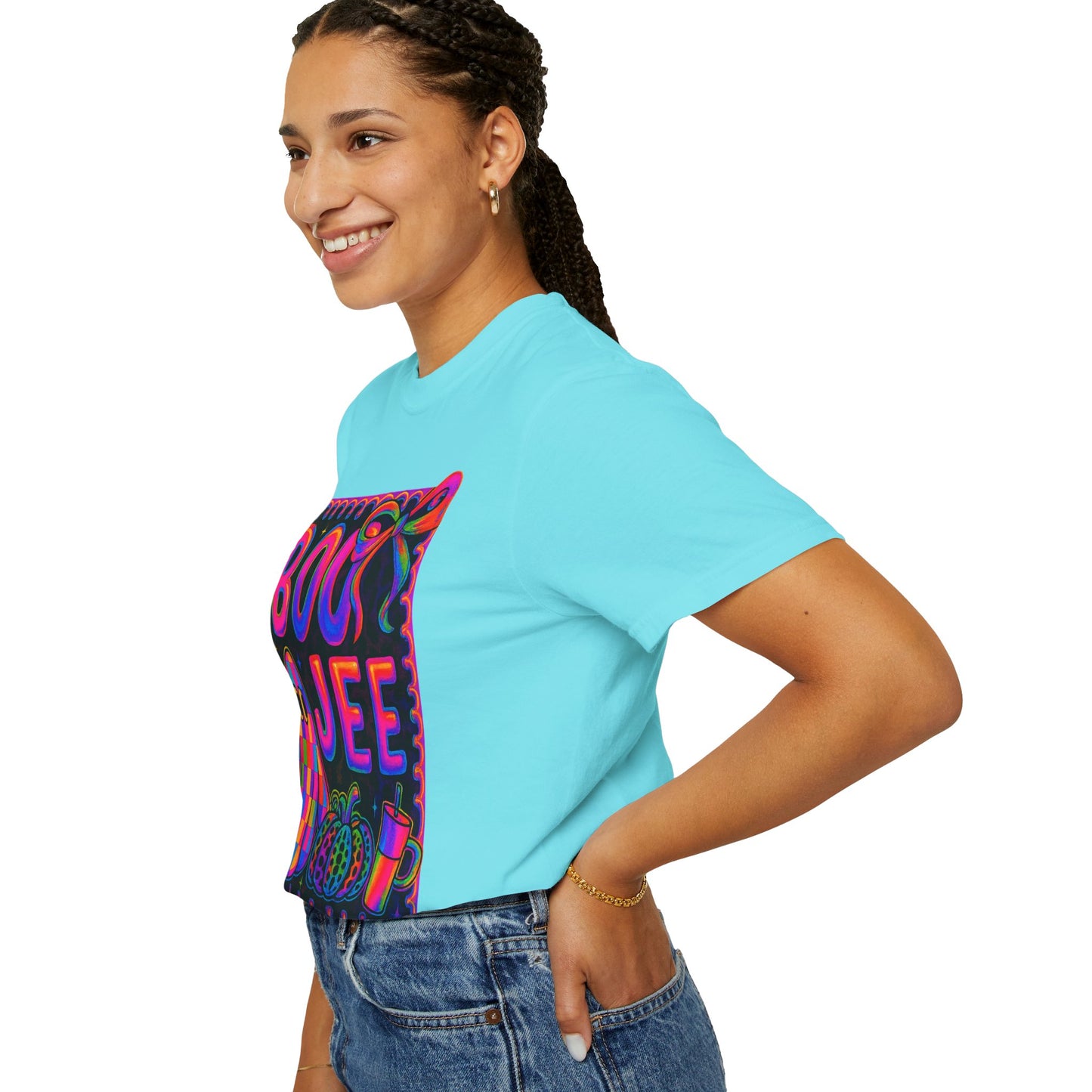 BOOJee Retro Comfort Colors, Garment-Dyed T-shirt, Colorful Graphic Tee, Unisex Streetwear, Fun Gift, Festival Fashion, Vegan Style