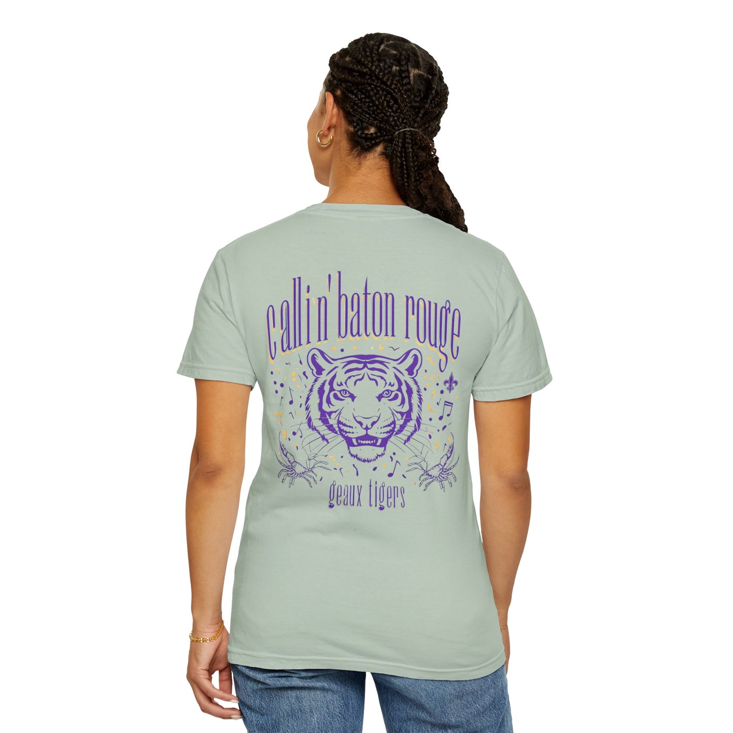 Baton Rouge Spirit T-Shirt - Unisex Garment-Dyed Tee for Game Day, College Football, Mardi Gras, Team Pride, Casual Wear
