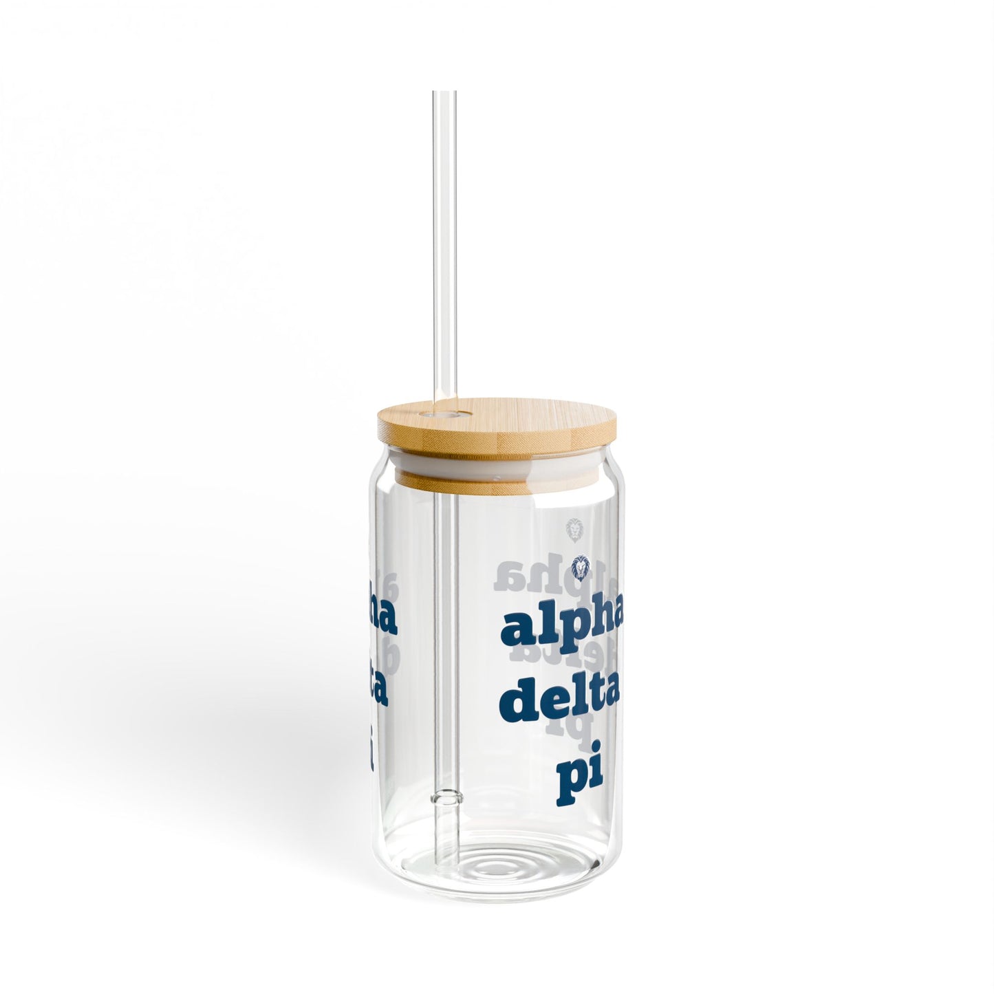 ADPi Custom Sipper Glass, 16oz - Alpha Delta Pi Drinkware, Perfect for Sorority Gifts, Graduation, Parties, Celebrations, Eco-Friendly