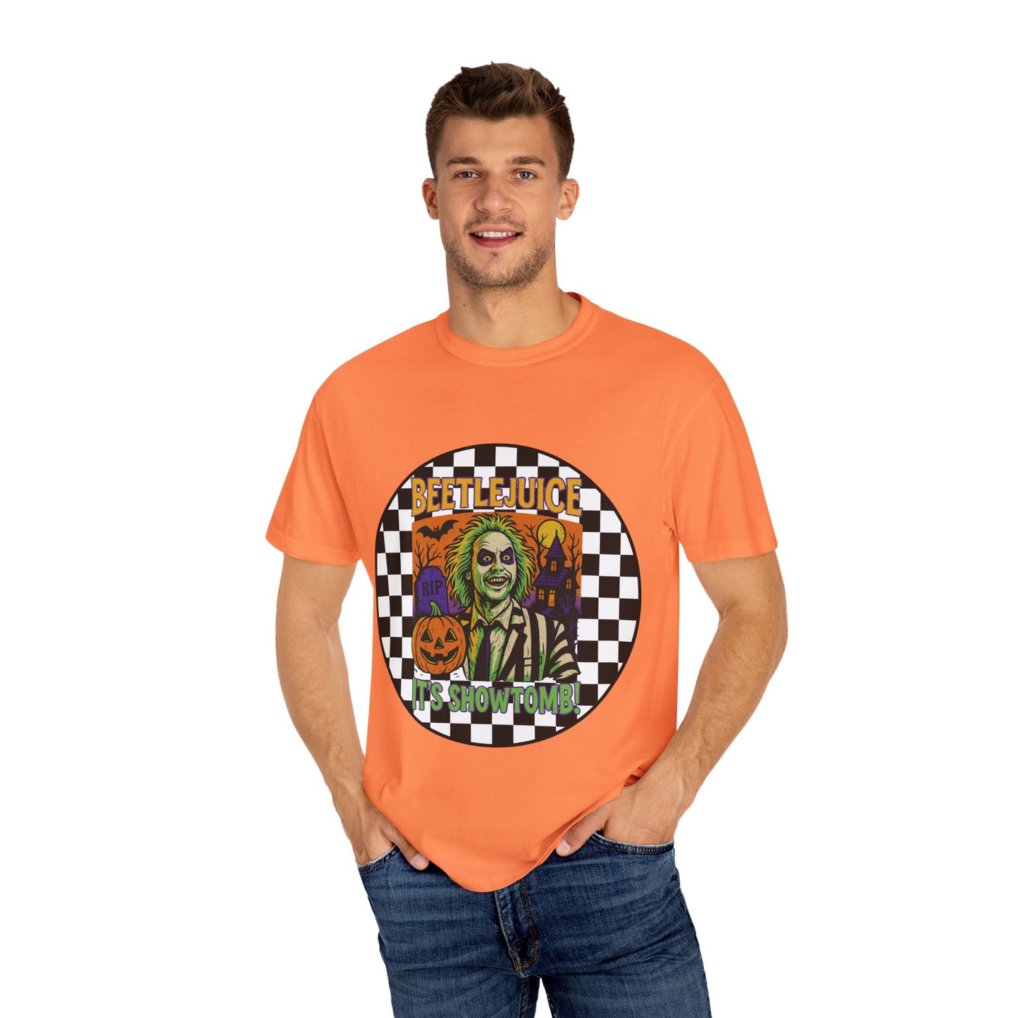 Beetlejuice Unisex T-shirt, Spooky Graphic Tee, Halloween Costume Shirt, Movie Fan Apparel, Eerie Clothing Gift
