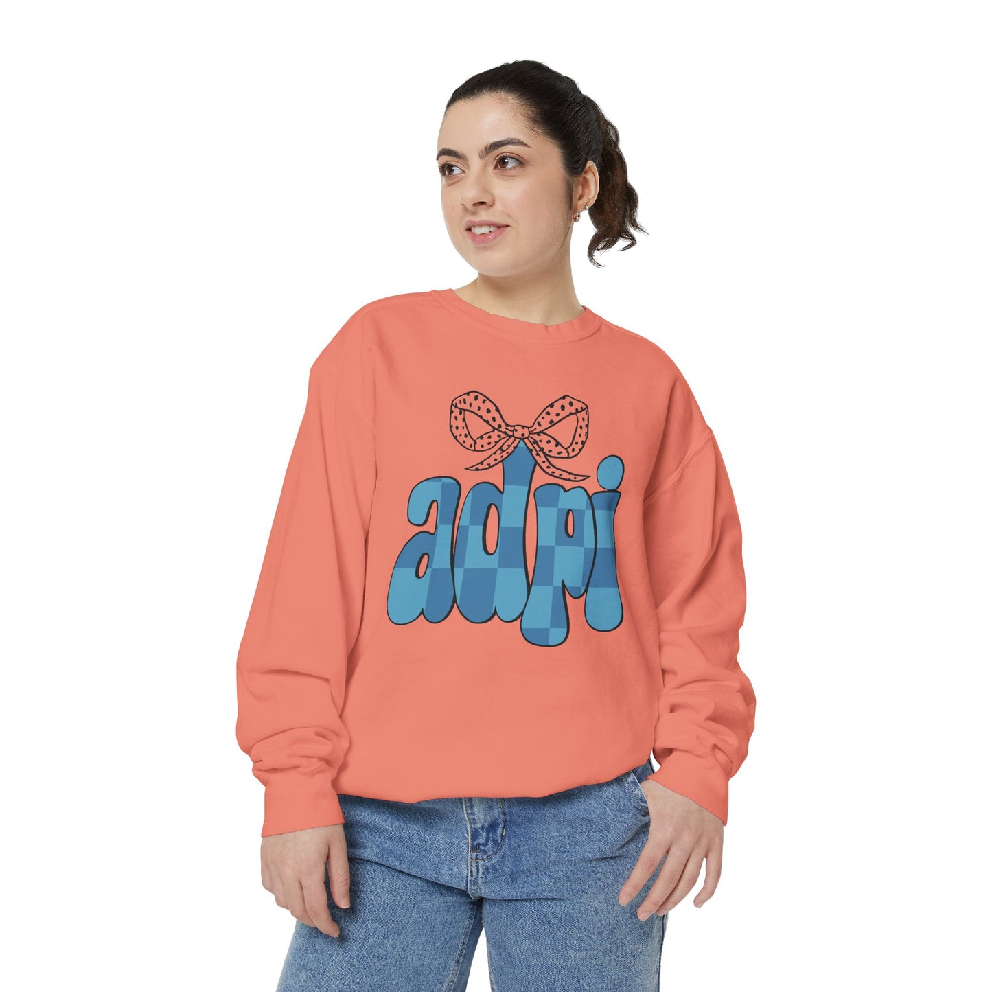 ADeltaPI Bow Design Unisex Sweatshirt - Cozy Casual Wear, comfort colors