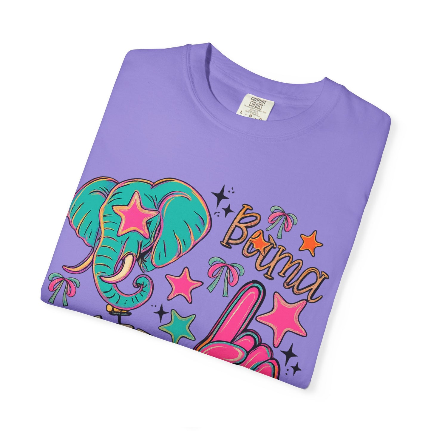 Preppy Neon Elephant Fan T-Shirt