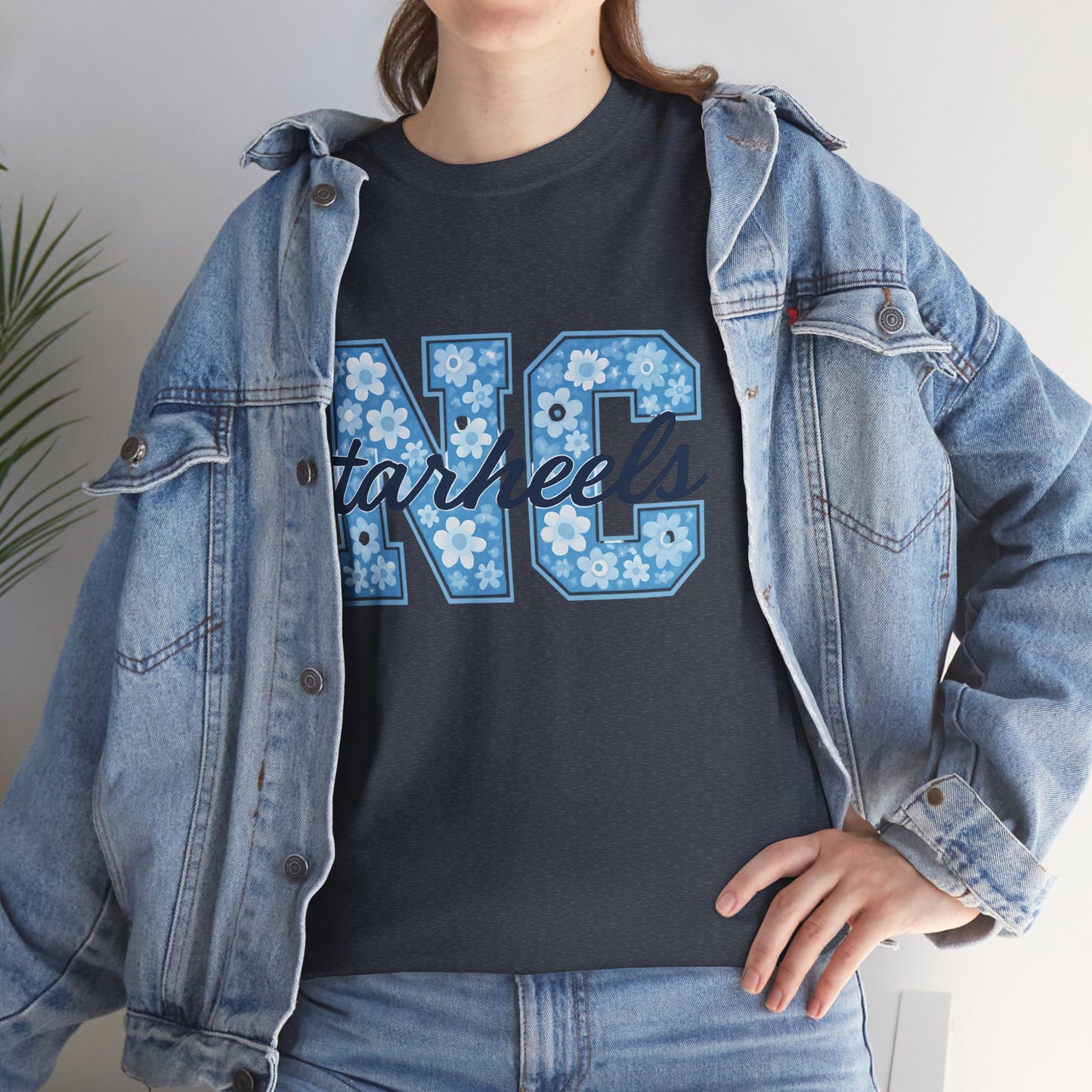 North Carolina Tarheels Unisex Heavy Cotton Tee, College Spirit Wear, Men's and Women's Casual T-Shirt, School Pride Apparel, Gift for Fans