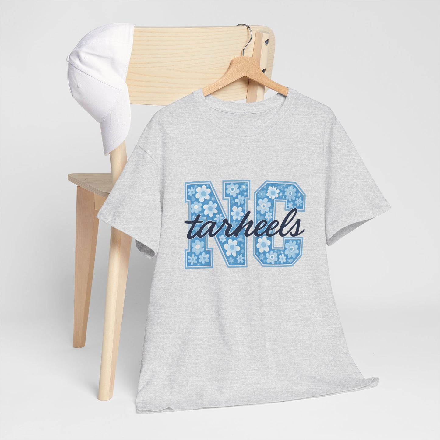 North Carolina Tarheels Unisex Heavy Cotton Tee, College Spirit Wear, Men's and Women's Casual T-Shirt, School Pride Apparel, Gift for Fans