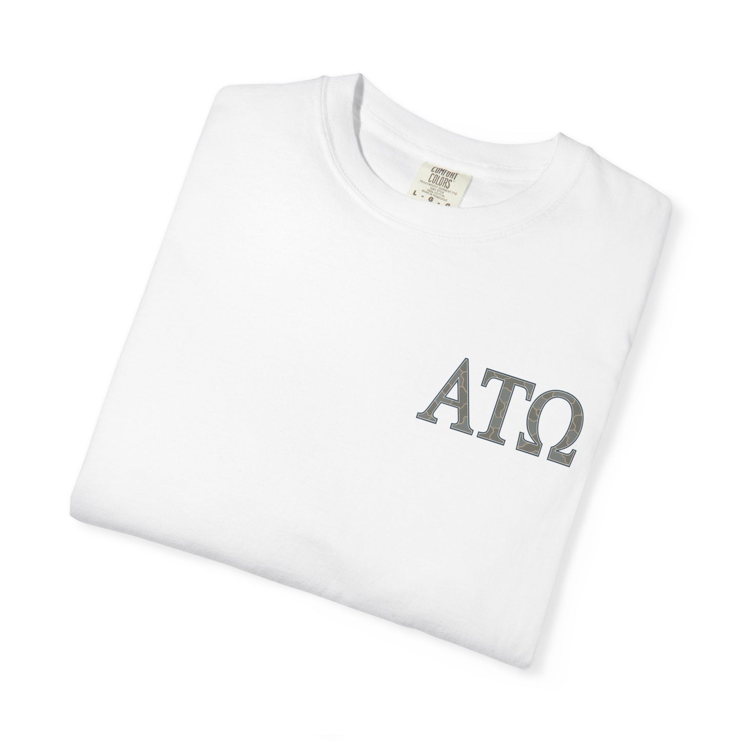 AlphaTauOmega Garment-Dyed T-shirt | Unisex Casual Tee for Fraternity Events, Gifts, College Life, Brotherhood, Greek Life
